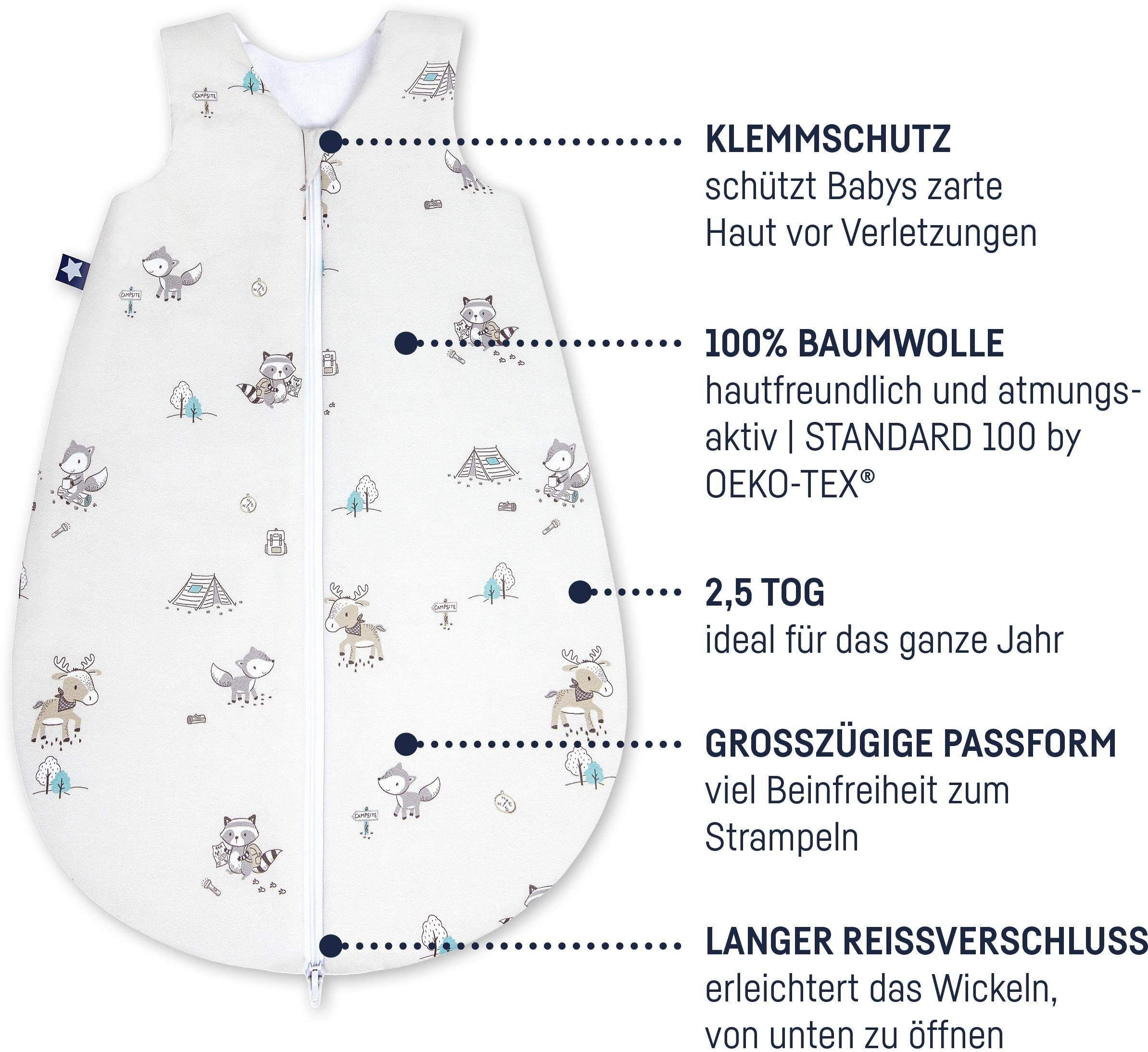 Julius Zöllner Babyschlafsack »Fuchs & Elch«, (1 tlg.)