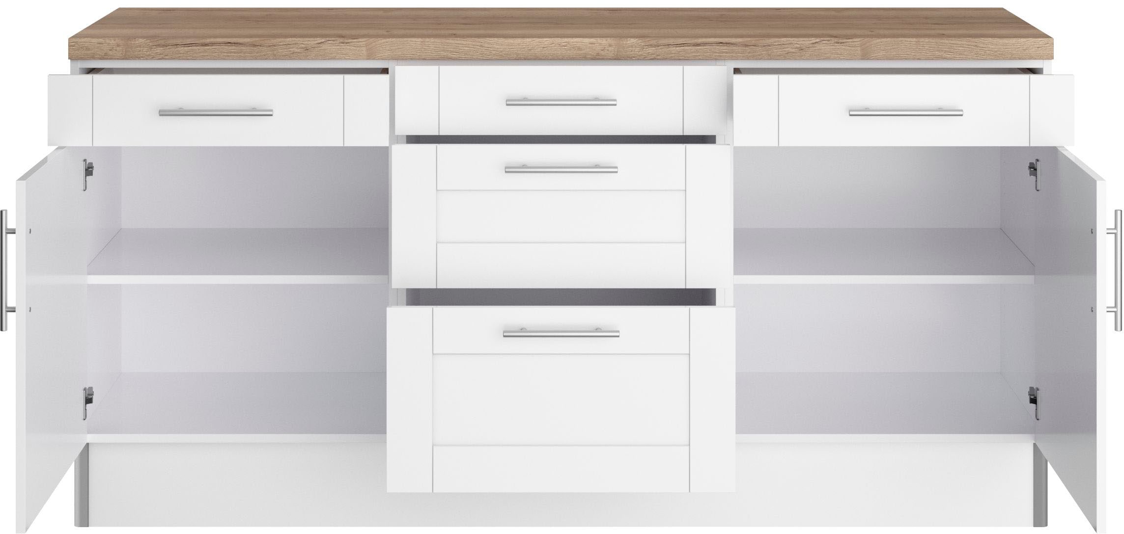 OPTIFIT Küche »Ahus«, 180 cm breit, ohne E-Geräte, Soft Close Funktion, MDF Fronten
