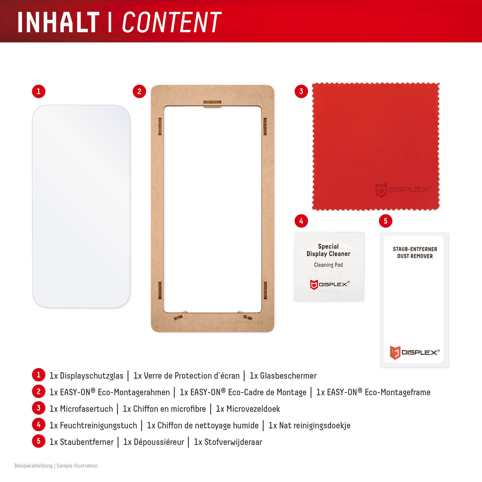 Displex Displayschutzglas »Real Glass Screen Protection«, für Apple iPhone 16 Pro, Displayschutzfolie, Schutzfolie, Bildschirmschutz, kratz- & stossfest