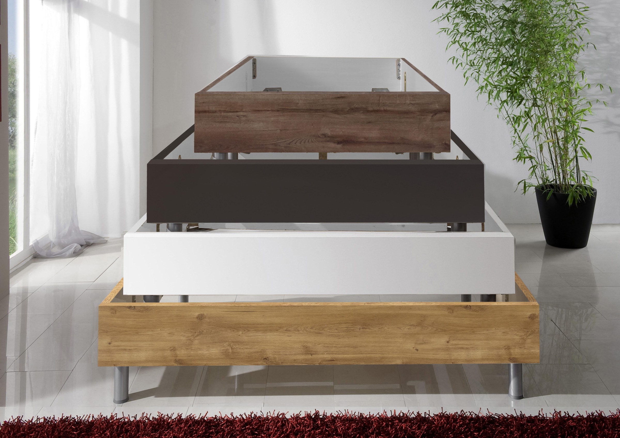 Wimex Bett »Easy, grosse Auswahl an Grössen und Farben, auch in Komforthöhe«, (Made in Germany), ohne Kopfteil, ideal unter Dachschrägen oder Fenster