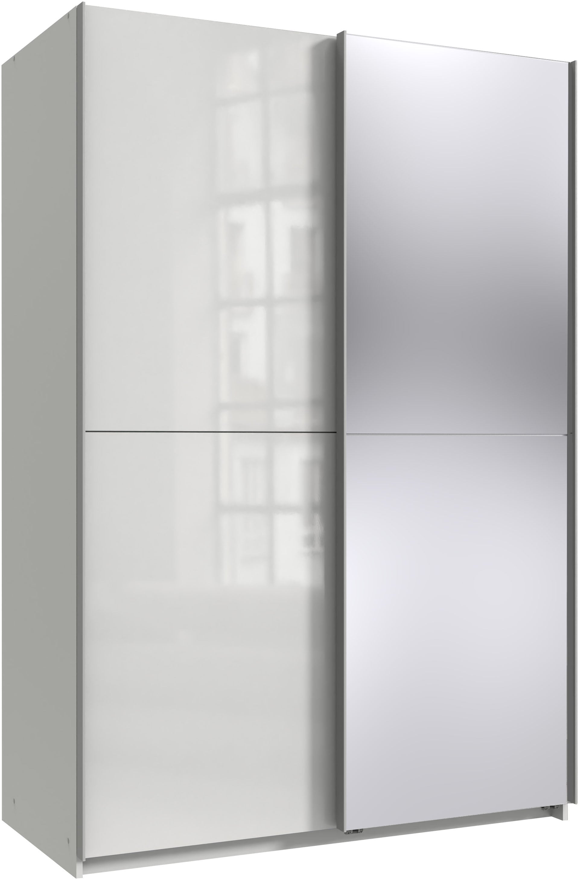 Wimex Kleiderschrank »Mugano, B/T/H 135 oder 180/65/198cm, Made in Germany« wähle Deine Ausstattung: Basic oder Premium!, 2 Schwebetüren mit oder ohne Spiegel, Metallgriffe