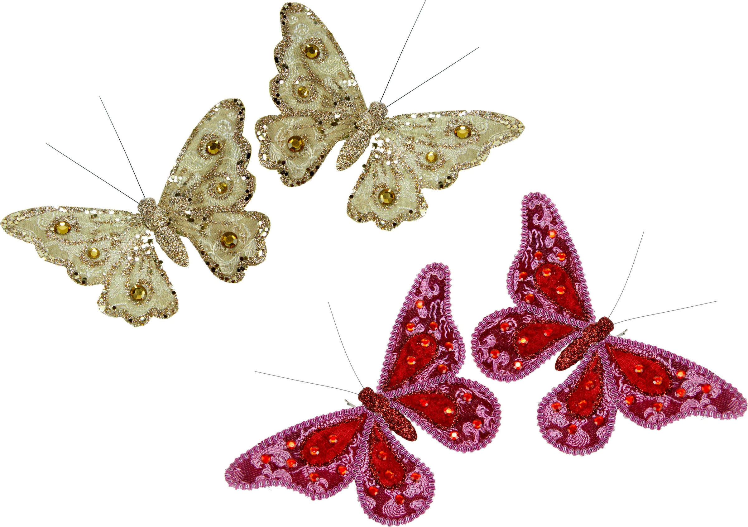 bestellen I.GE.A. Jelmoli-Versand (4er Dekofigur mit Clip«, Set) | online »Deko-Schmetterling