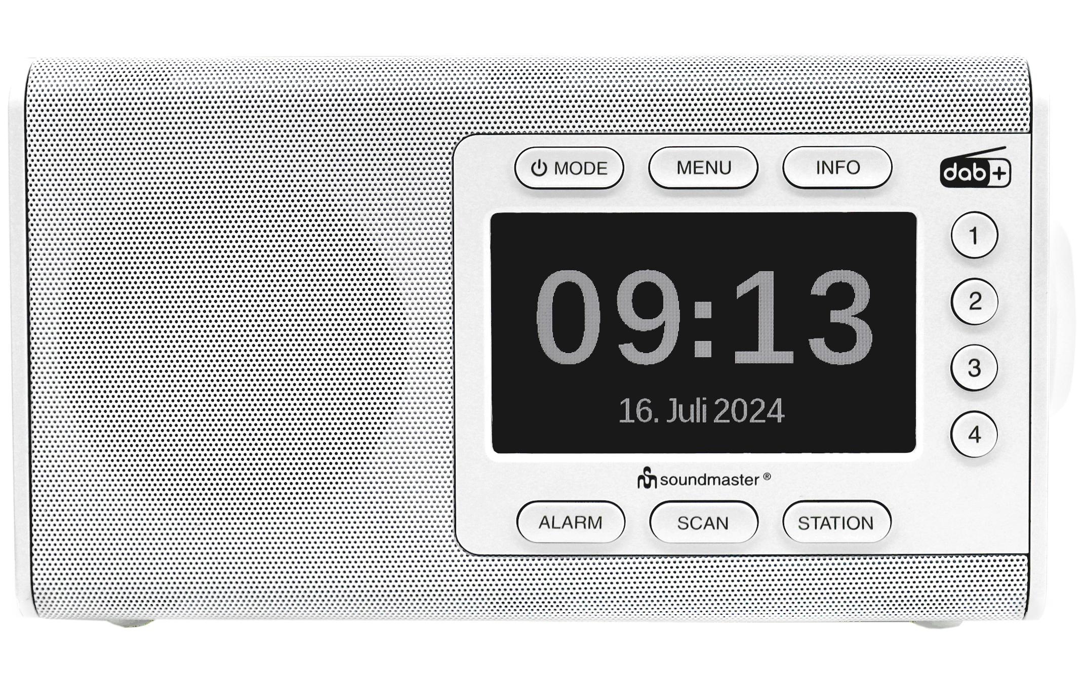 Soundmaster Digitalradio (DAB+) »DAB900WE«, Datumsanzeige, Display, Senderspeicher