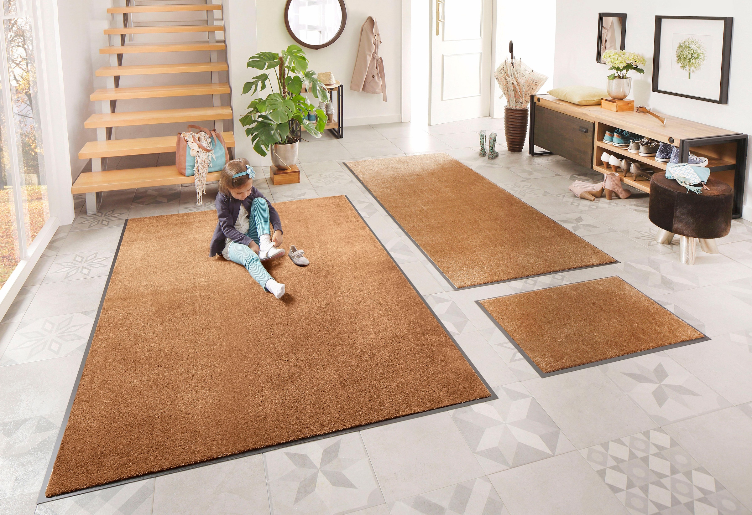 HANSE Home Läufer »Deko Soft«, rechteckig, 7 mm Höhe, waschbar, Unifarben Design, Rutschfest,Robust, Pflegeleicht, Saugfähig