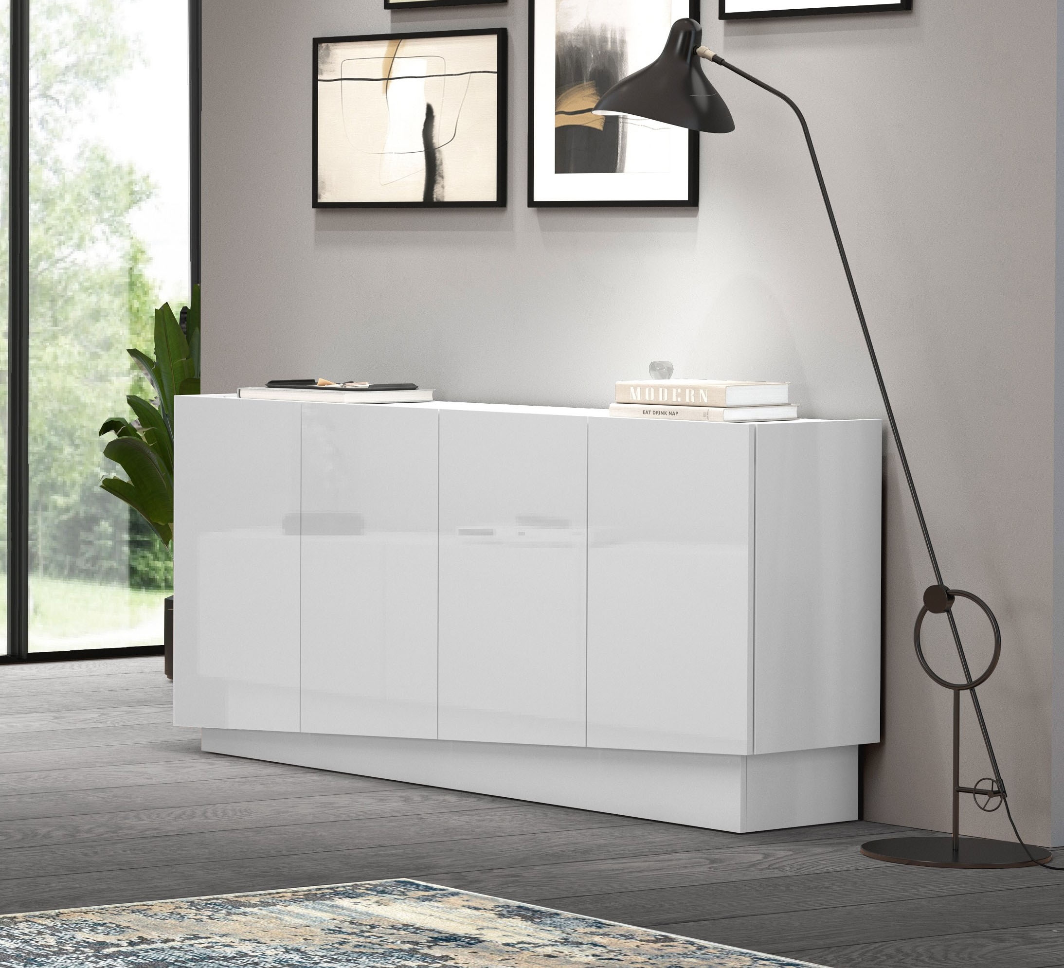 INOSIGN Sideboard »VELA, Sideboard, Breite 160 cm, Design mit schrägen Türen«, (1 St.), Made in Italy, Masse-B/T/H: 160x35x75,Sideboard, Anrichte, Kommode