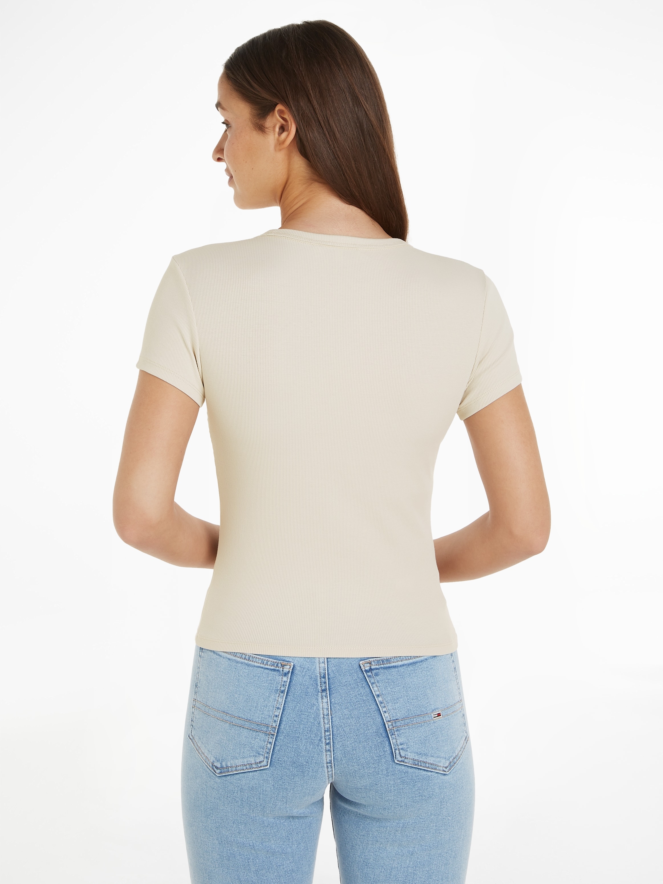 Tommy Jeans T-Shirt »TJW SLIM ESSENTIAL RIB SS«, mit gerippter Struktur