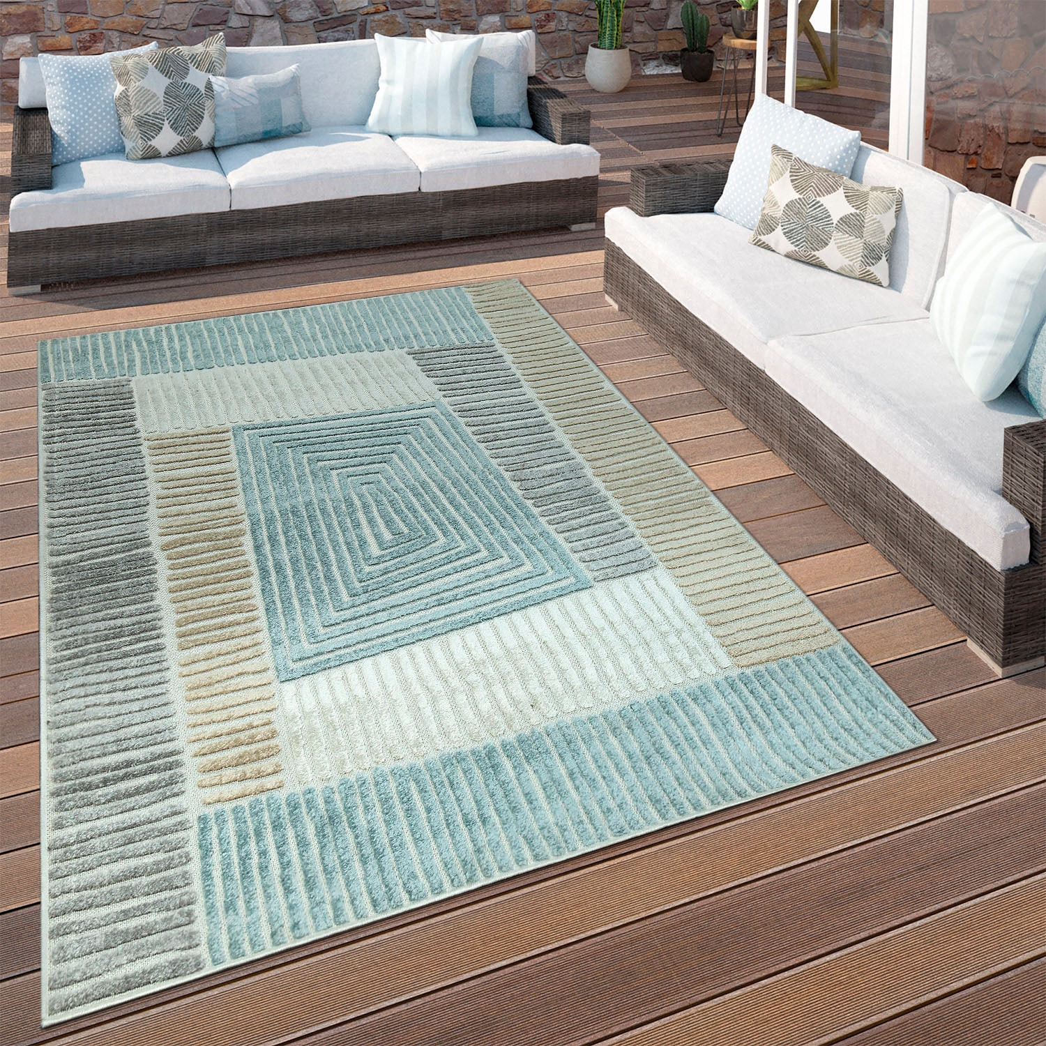 Paco Home Teppich »Stilo 850«, rechteckig, In- und Outdoor geeignet,  Wohnzimmer online kaufen | Jelmoli-Versand