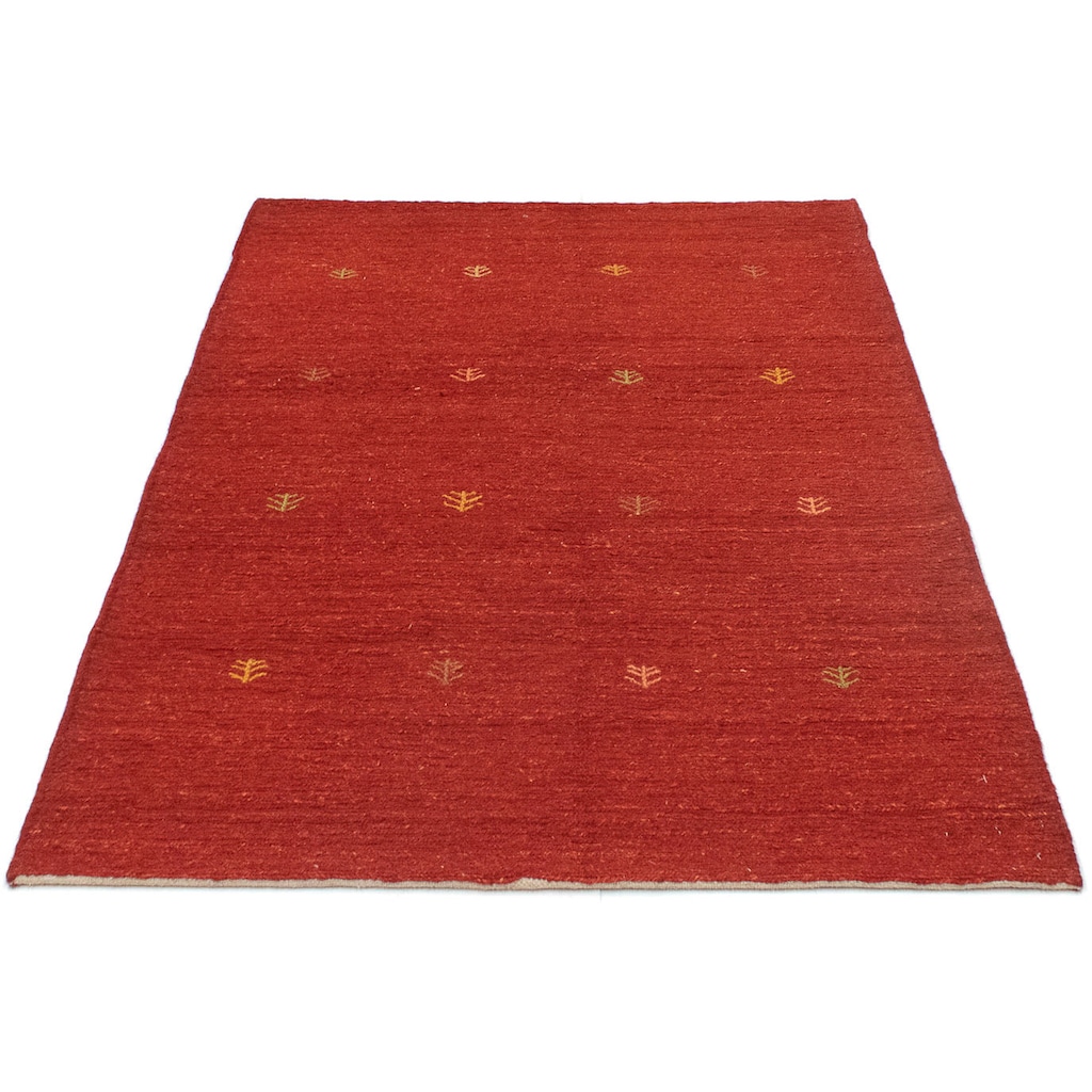 morgenland Wollteppich »Gabbeh Teppich handgeknüpft rot«, rechteckig