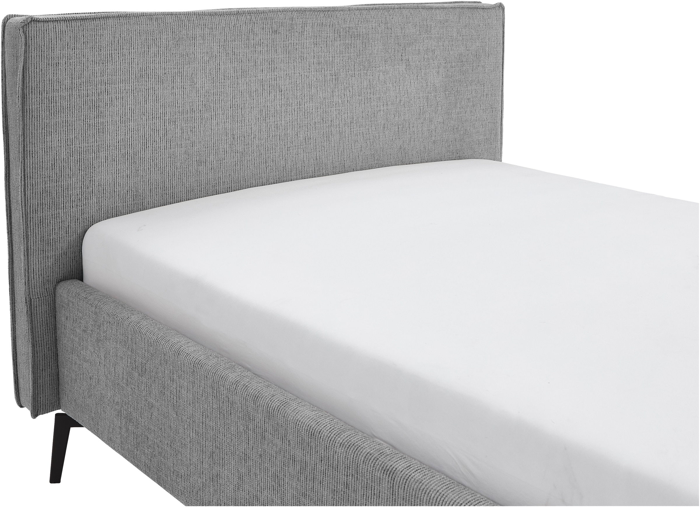meise.möbel Polsterbett »Riva II«, mit schwarzen Metallfüssen, wahlweise mit Bettkasten