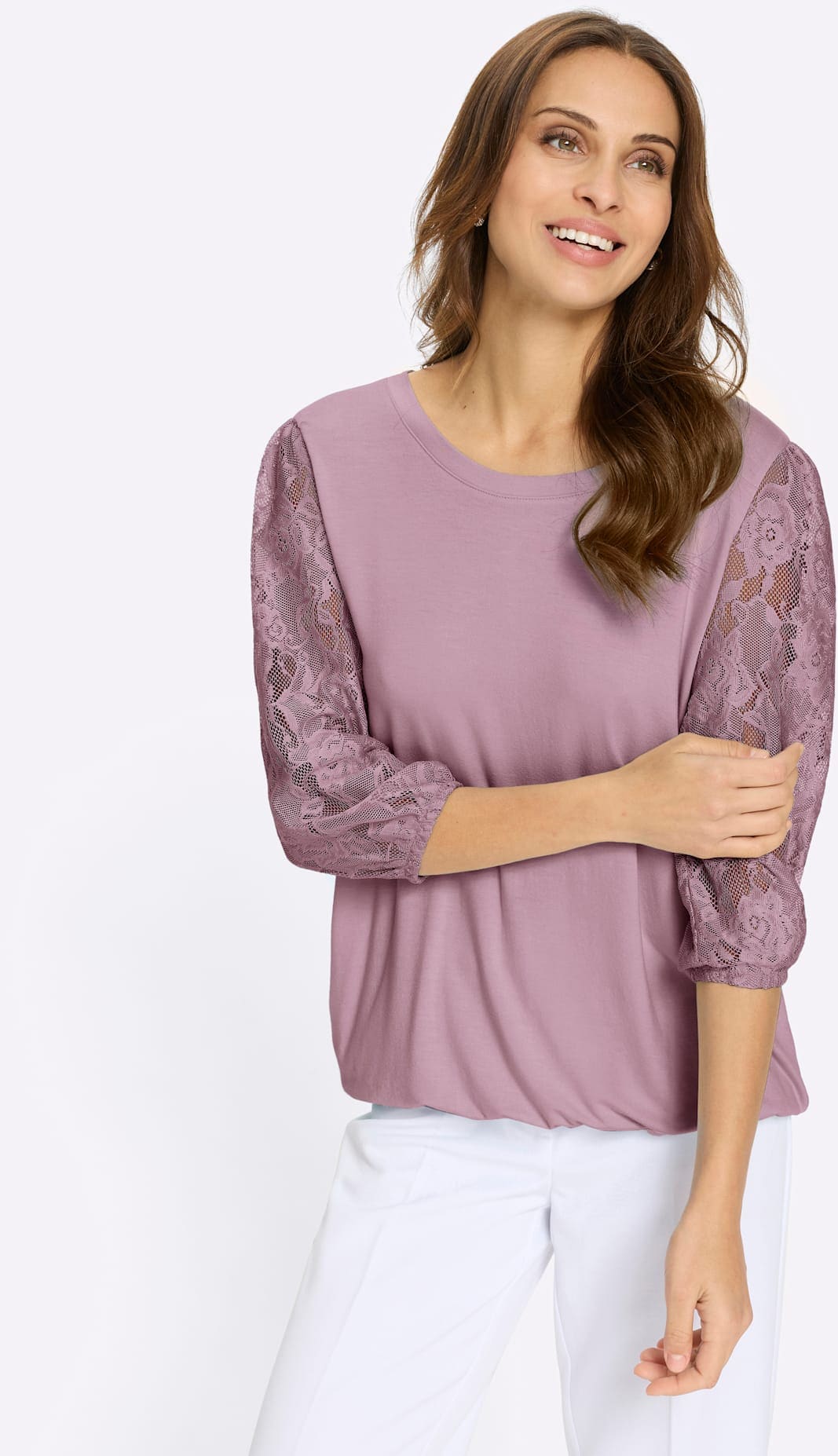Lady 3/4-Arm-Shirt »Spitzen-Shirt« 1 tlg.