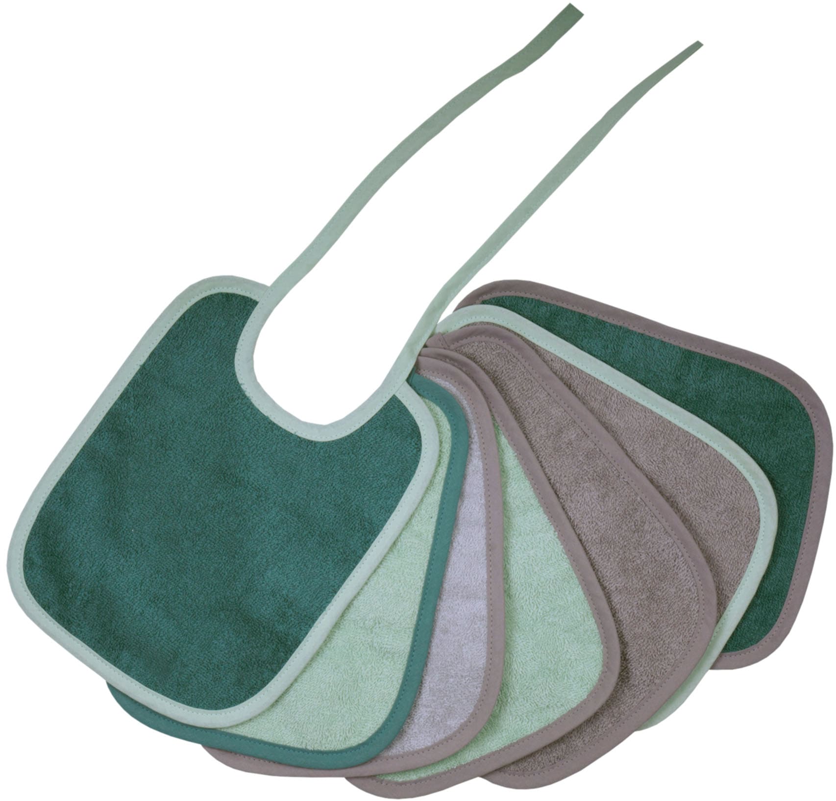 Wörner Lätzchen »Bindelätzchen 7er Pack 20x25 cm« 7 Stk. tlg. grosses Set, maschinenwaschbar, trocknergeeignet
