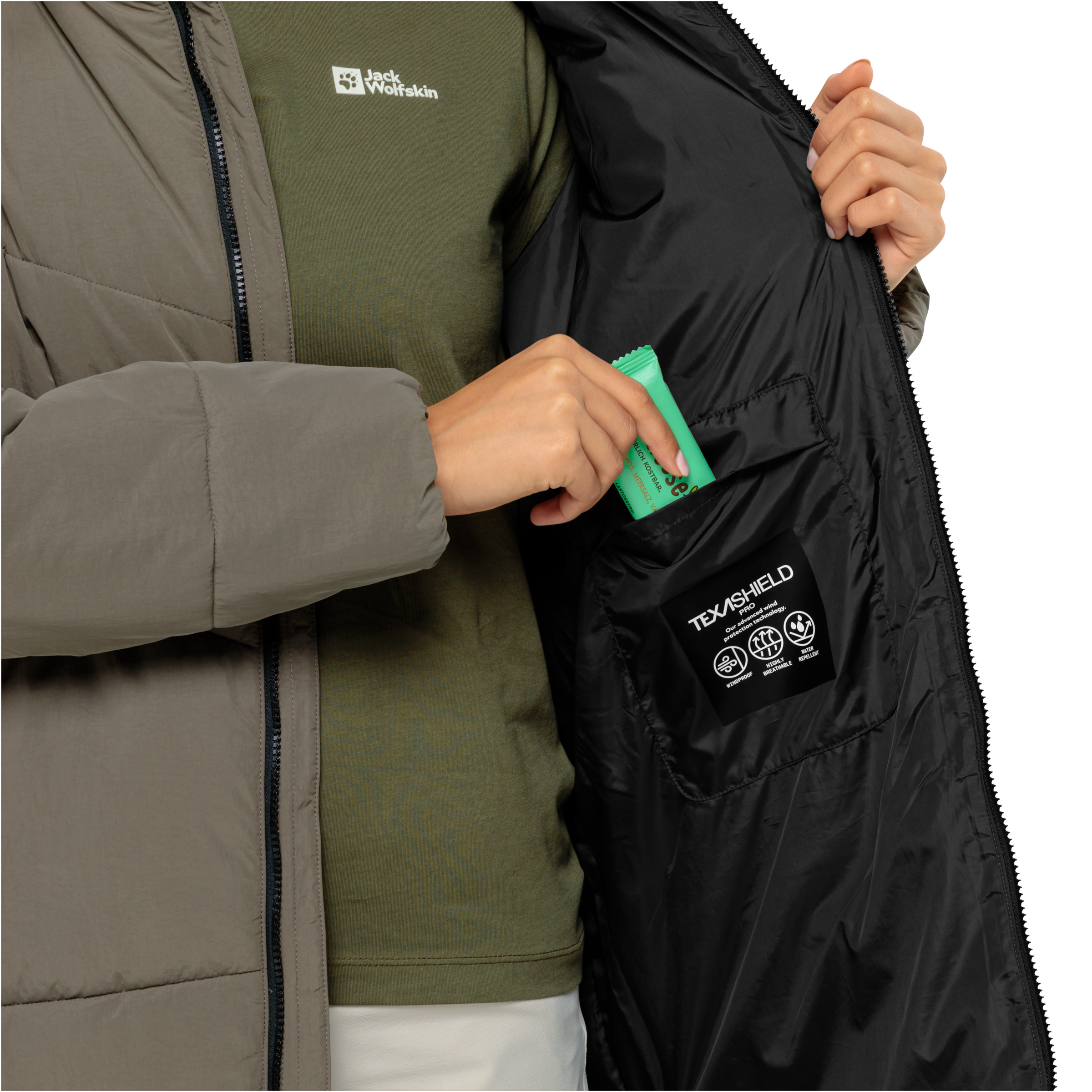 Jack Wolfskin Funktionsmantel »KAROLINGER LONG COAT W«, mit Kunstfaserfüllung