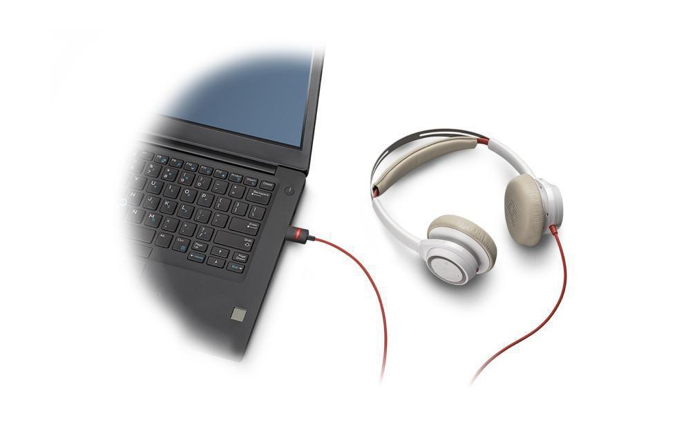 Plantronics Headset »Blackwire 7225 USB-C weiss«, Noise-Cancelling