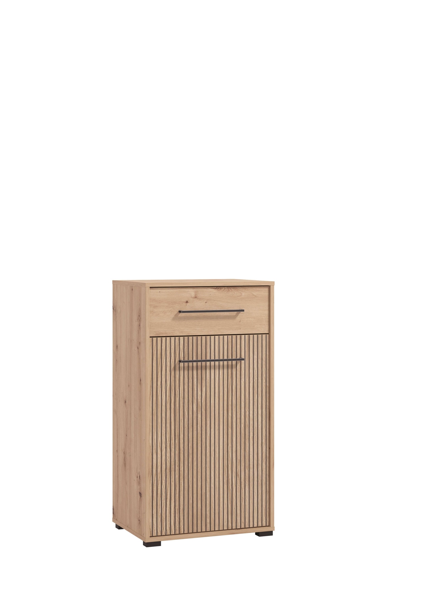 INOSIGN Garderoben-Set »Landes, Flurmöbel, Breite 189 cm, in Artisan Eiche mit Streifen«, (Komplett-Set, 5 St.), (Set, 5-St) inkl. 2 Schränke, Sitzbank, Garderobenpaneel und Spiegel