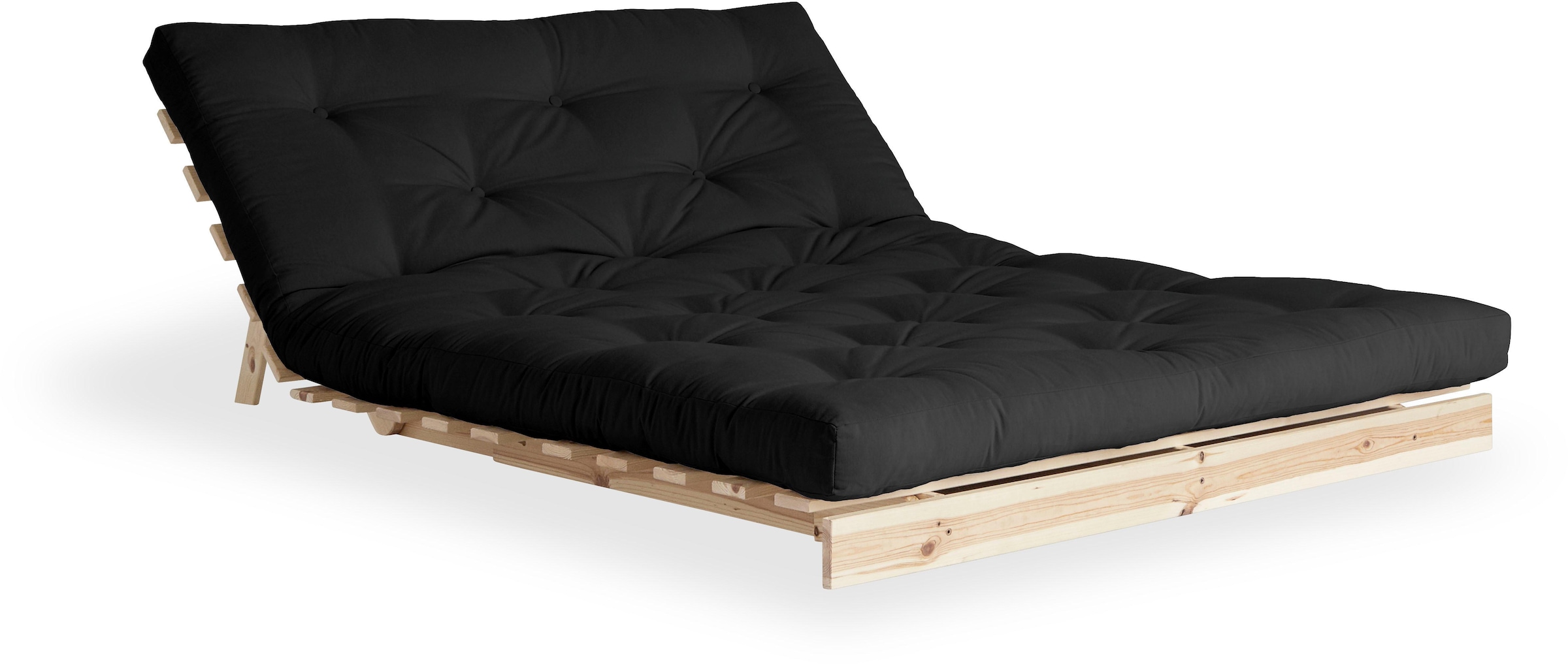 Karup Design Daybett »Daybett Roots Schlafsofa – Gästebett & Sofa aus FSC®-Kiefer«, Inkl. Futonmatratze, in mehreren Grössen & Farben erhältlich