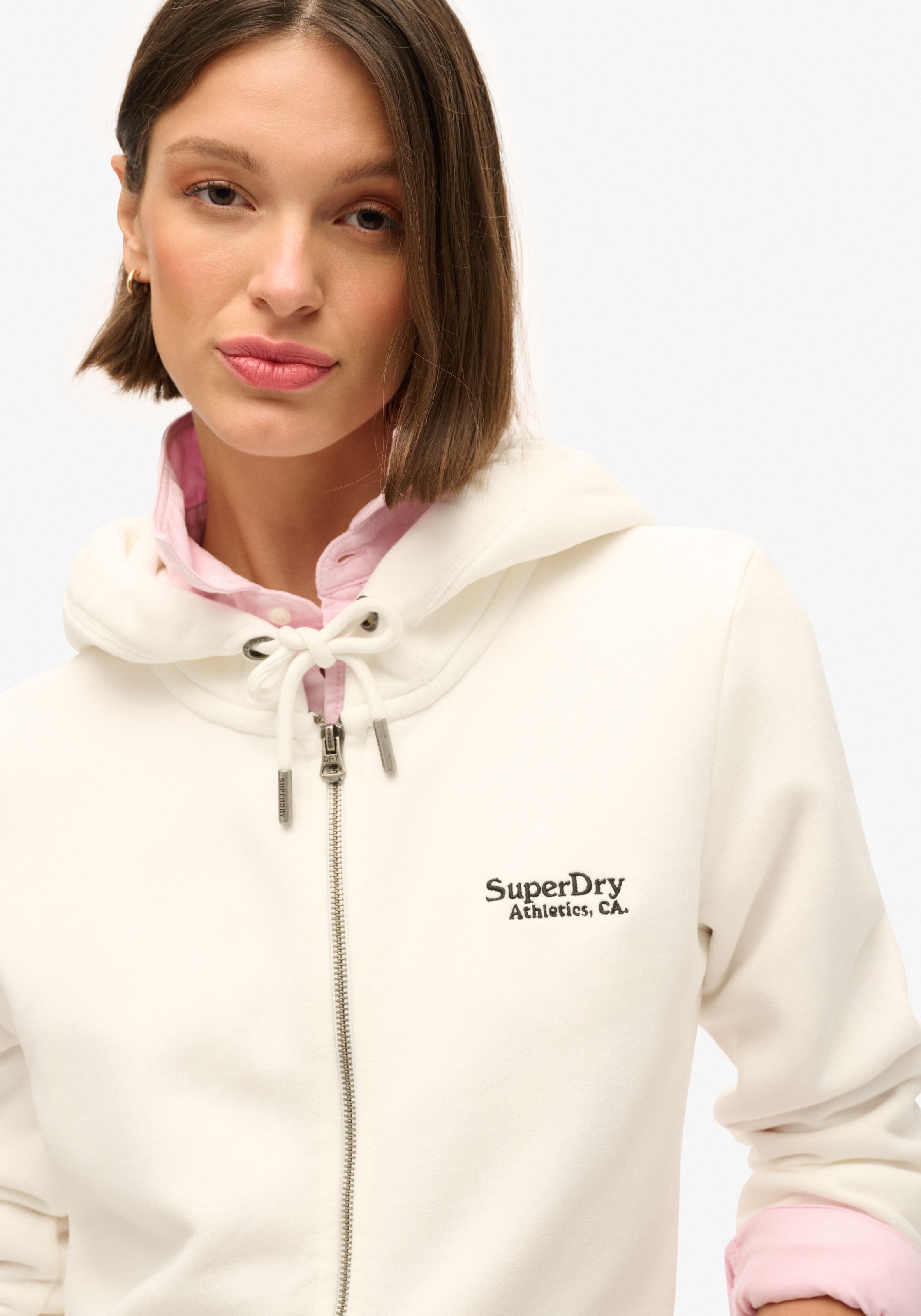 Superdry Kapuzensweatjacke »ESSENTIAL LOGO ZIP HOODIE«, mit Logostickerei