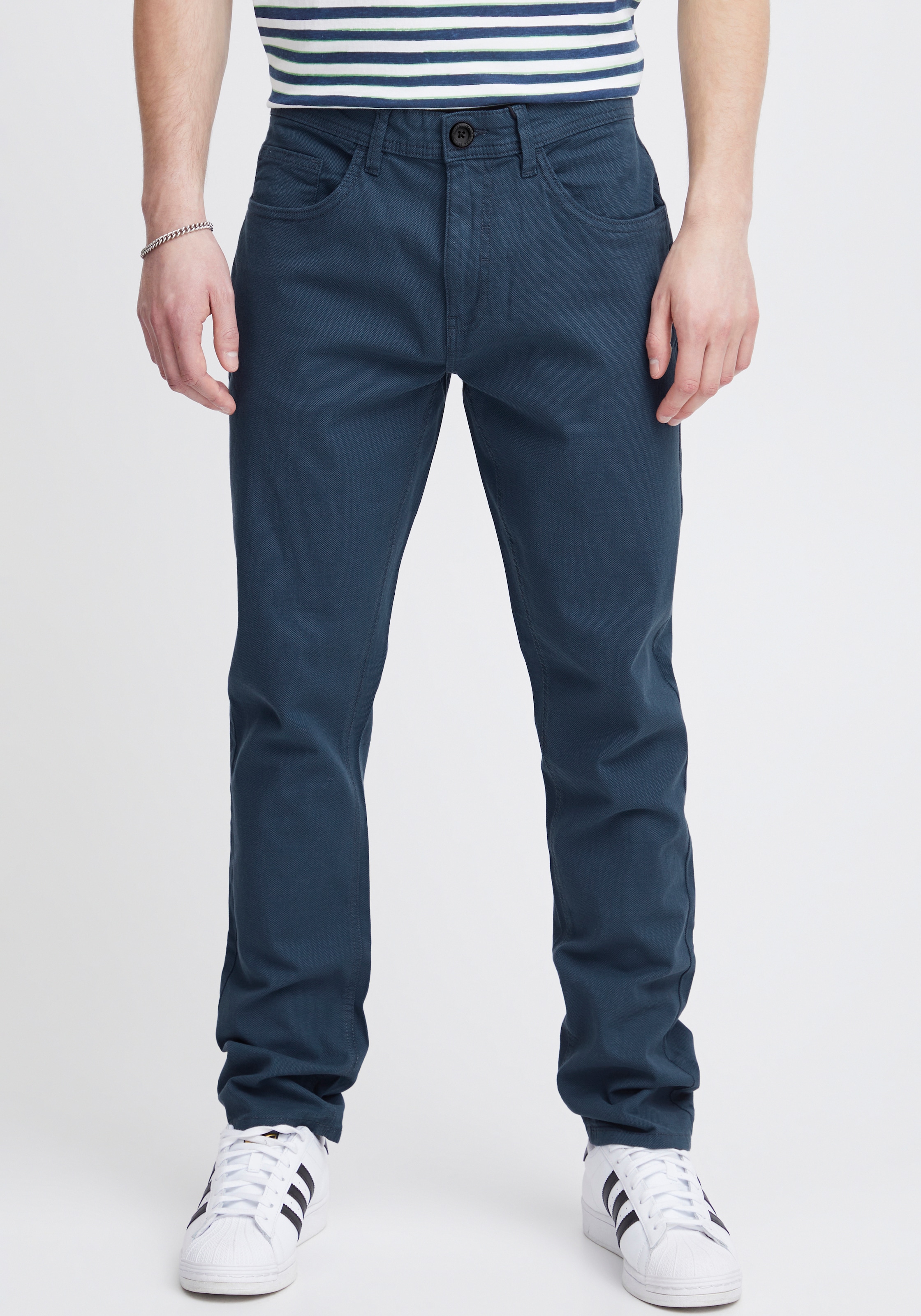 Blend Stoffhose "BHEdford pants" mit Markenlabel, aus Baumwollmischung, Regular Fit, knöchellang