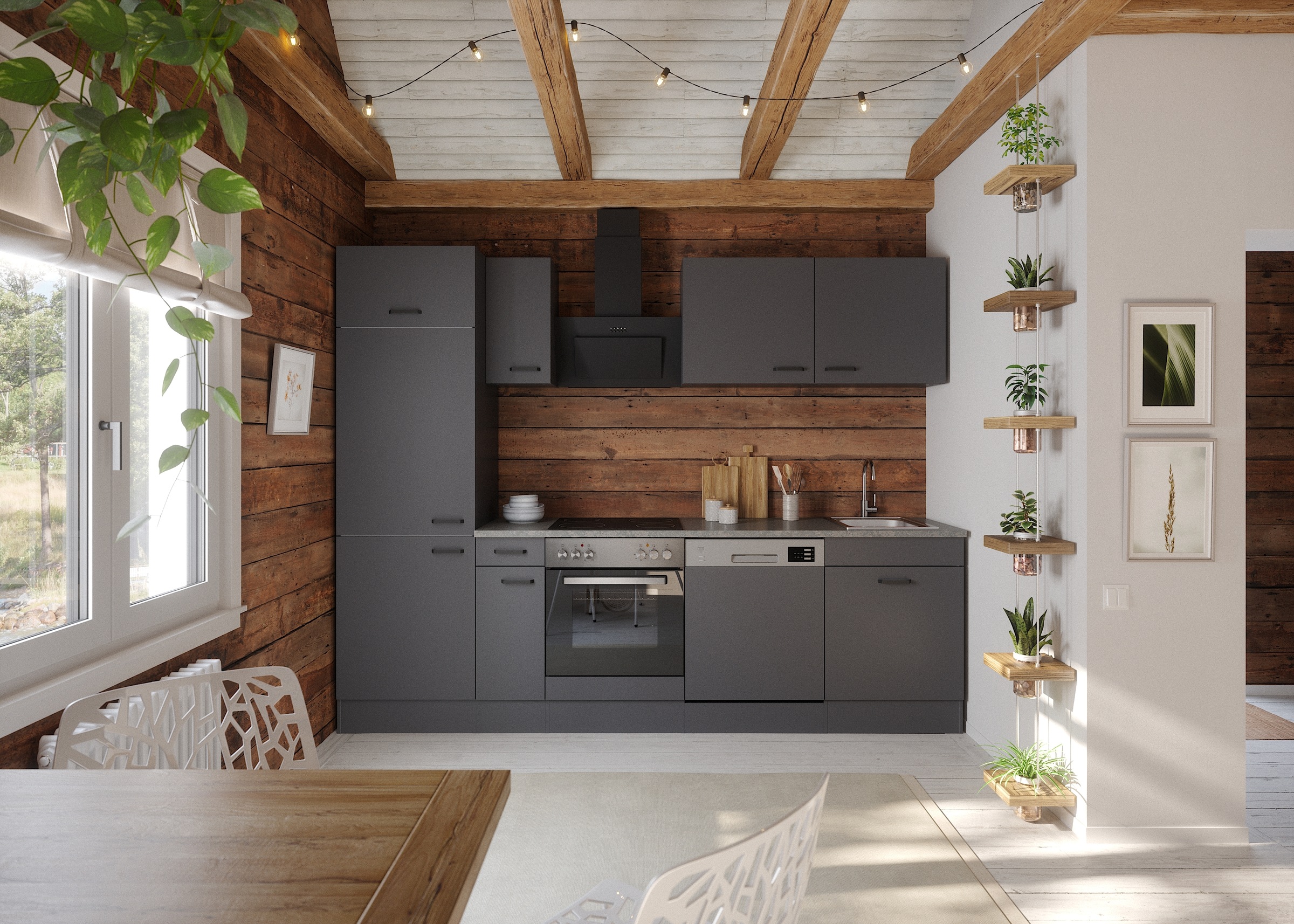 OPTIFIT Küchenzeile "OPTImulti" Breite 270 cm, wahlweise mit E-Geräten