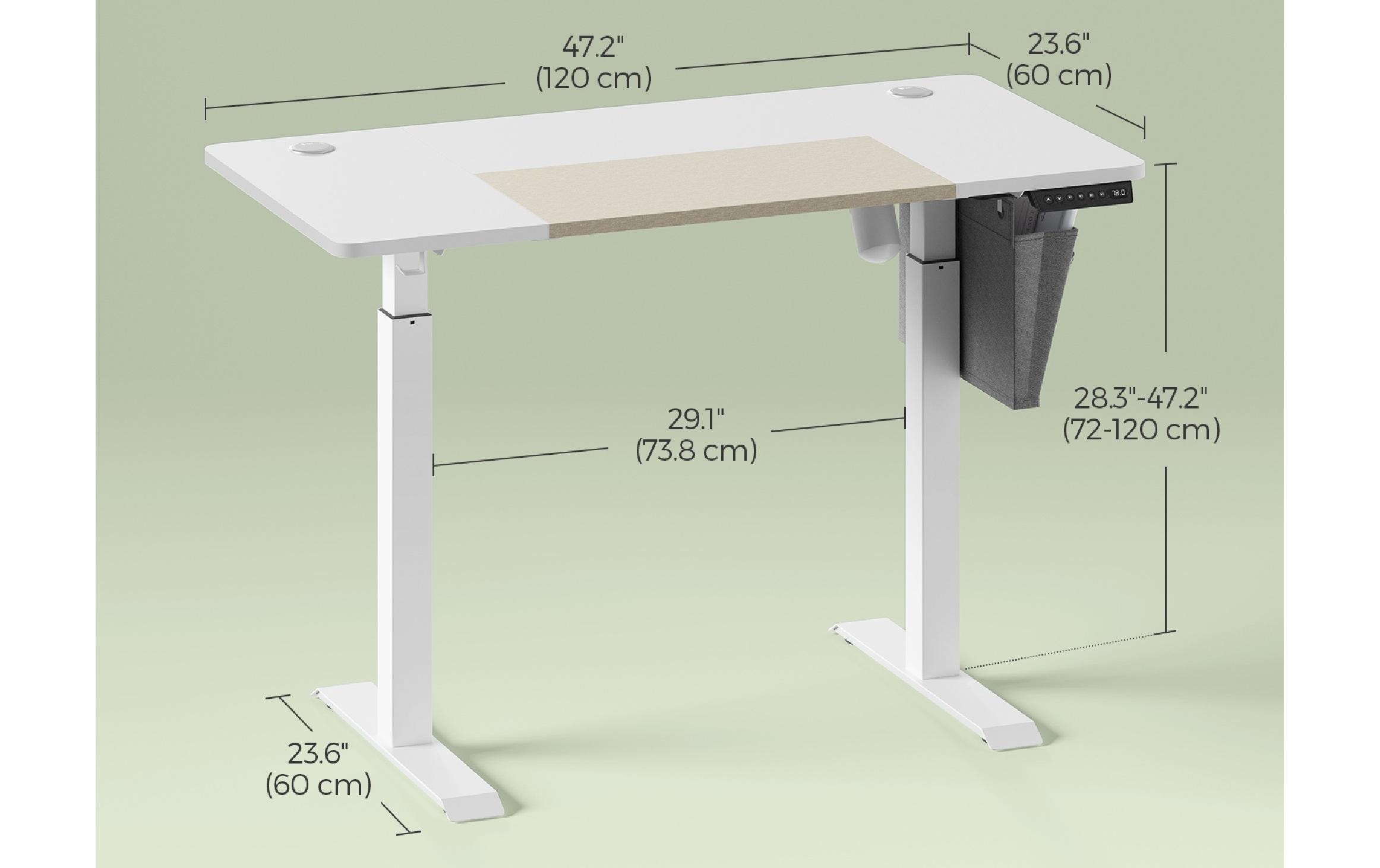 SONGMICS Schreibtisch »120 x 60 cm höhenverstellbar«