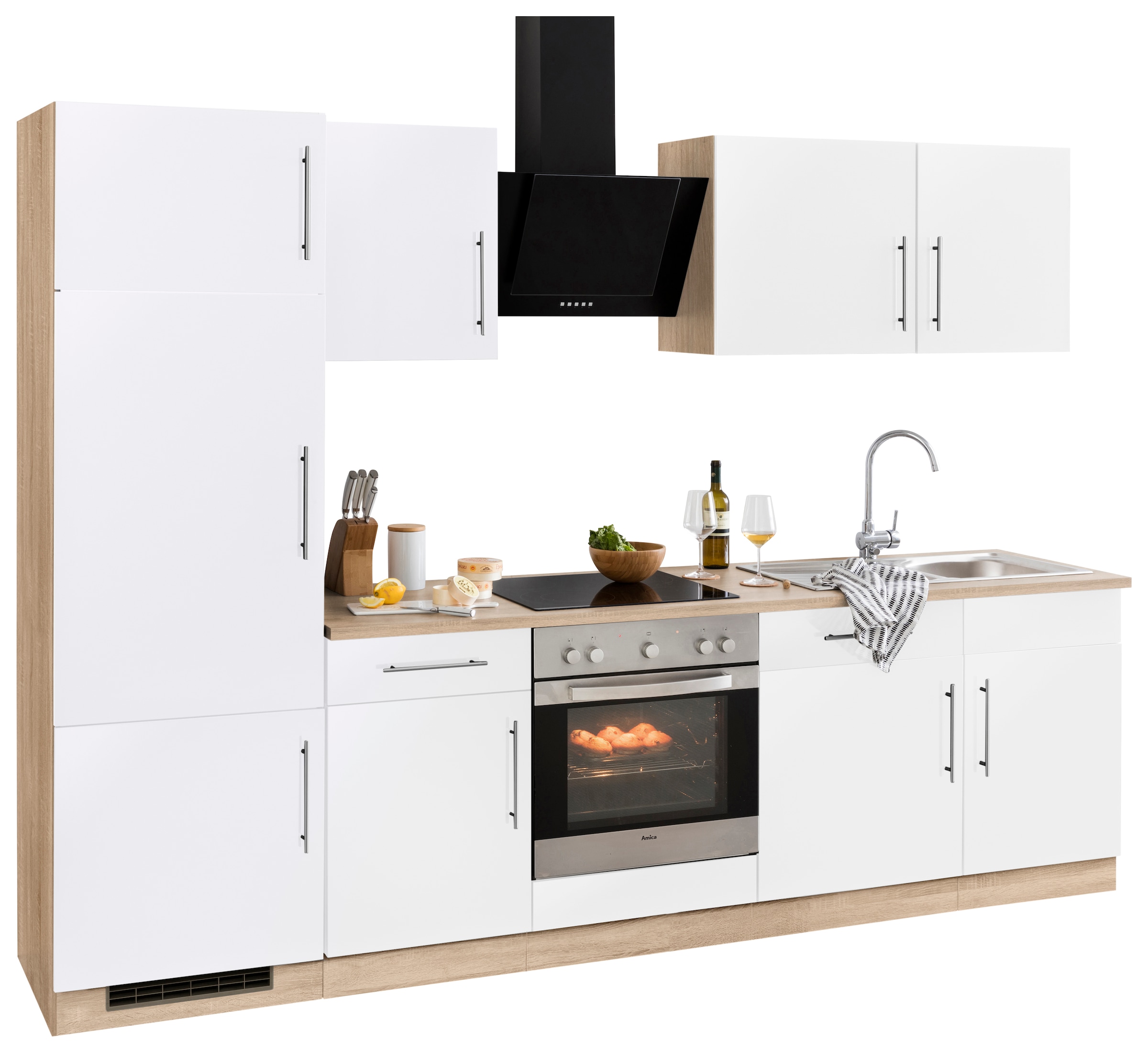 wiho Küchen Küchenzeile "Cali" ohne E-Geräte, Breite 280 cm
