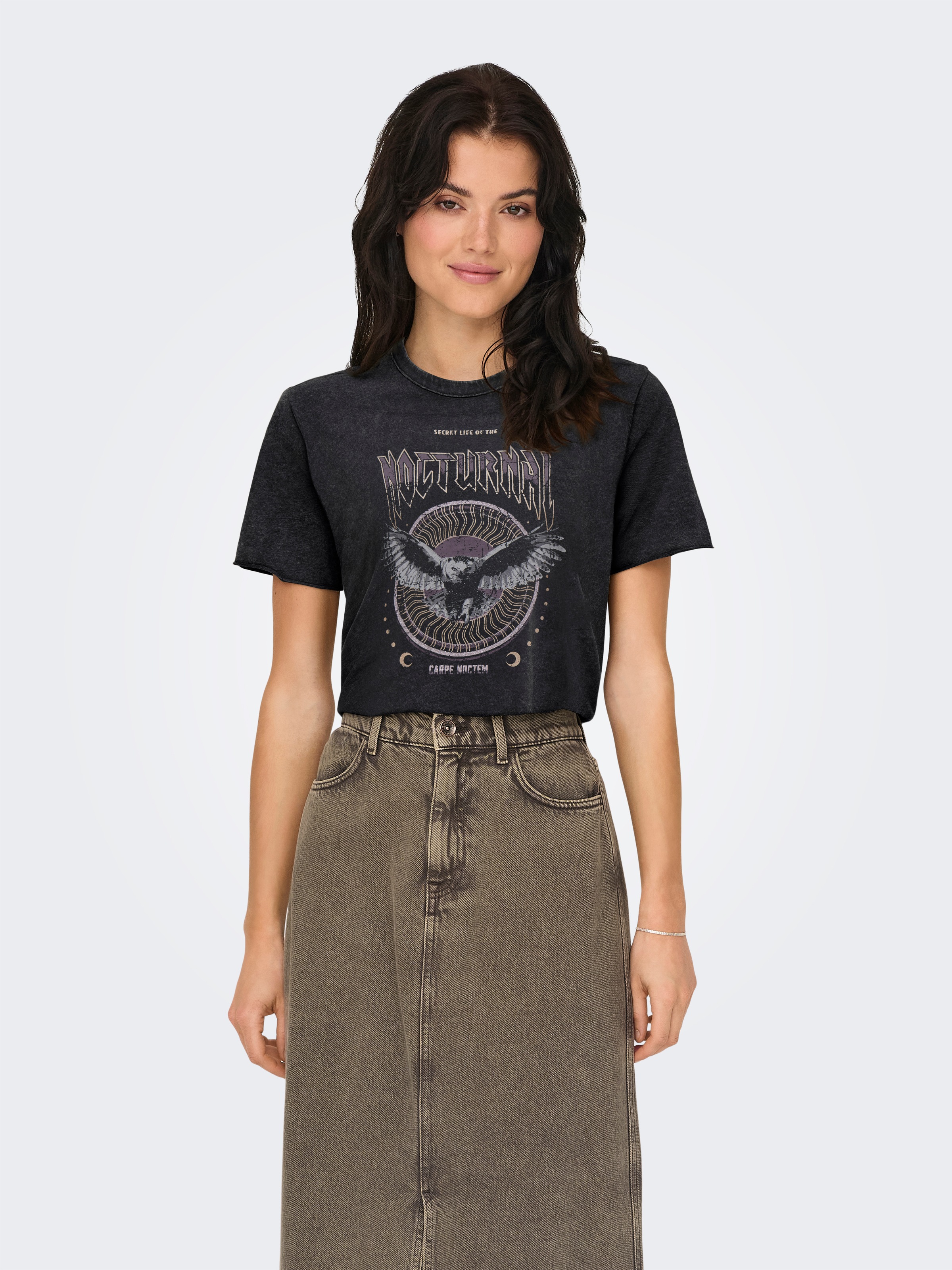 ONLY Rundhalsshirt »ONLLUCY REG S/S TOP JRS NOOS« unterschiedlich bedruckt