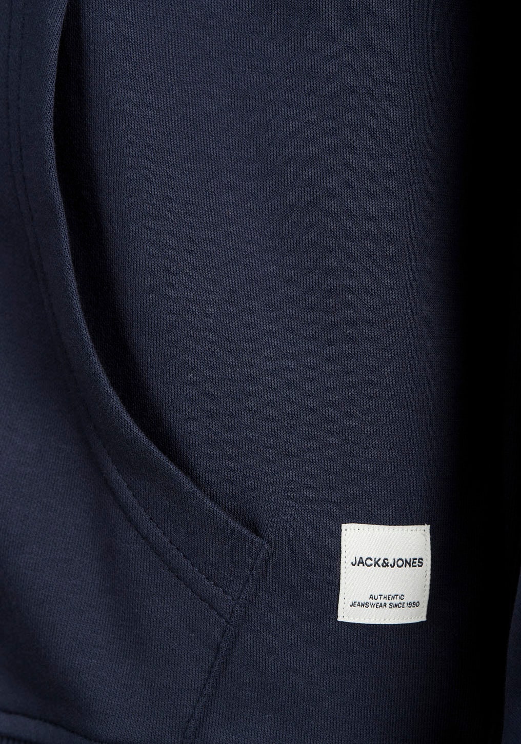 Jack & Jones Kapuzensweatjacke »JJEBASIC Hoodie mit Rippbündchen und angenehmem Tragegefühl«, unifarben, modisch, regular fit, Baumwollmischung, Rundhals