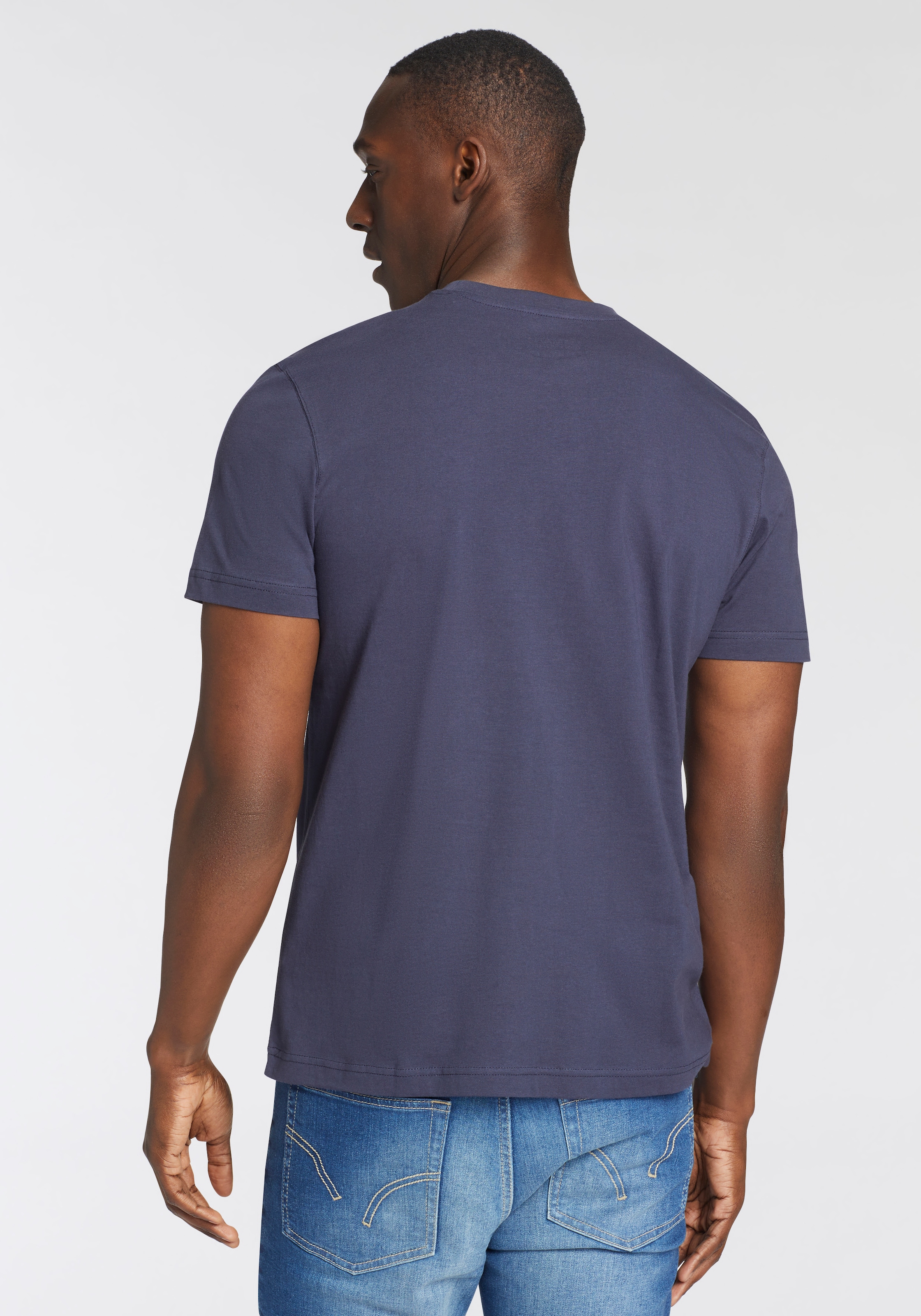 Man's World T-Shirt »neue Farben!«, (3er-Pack), Kurzarm, unifarben, Rundhals, aus Baumwolle