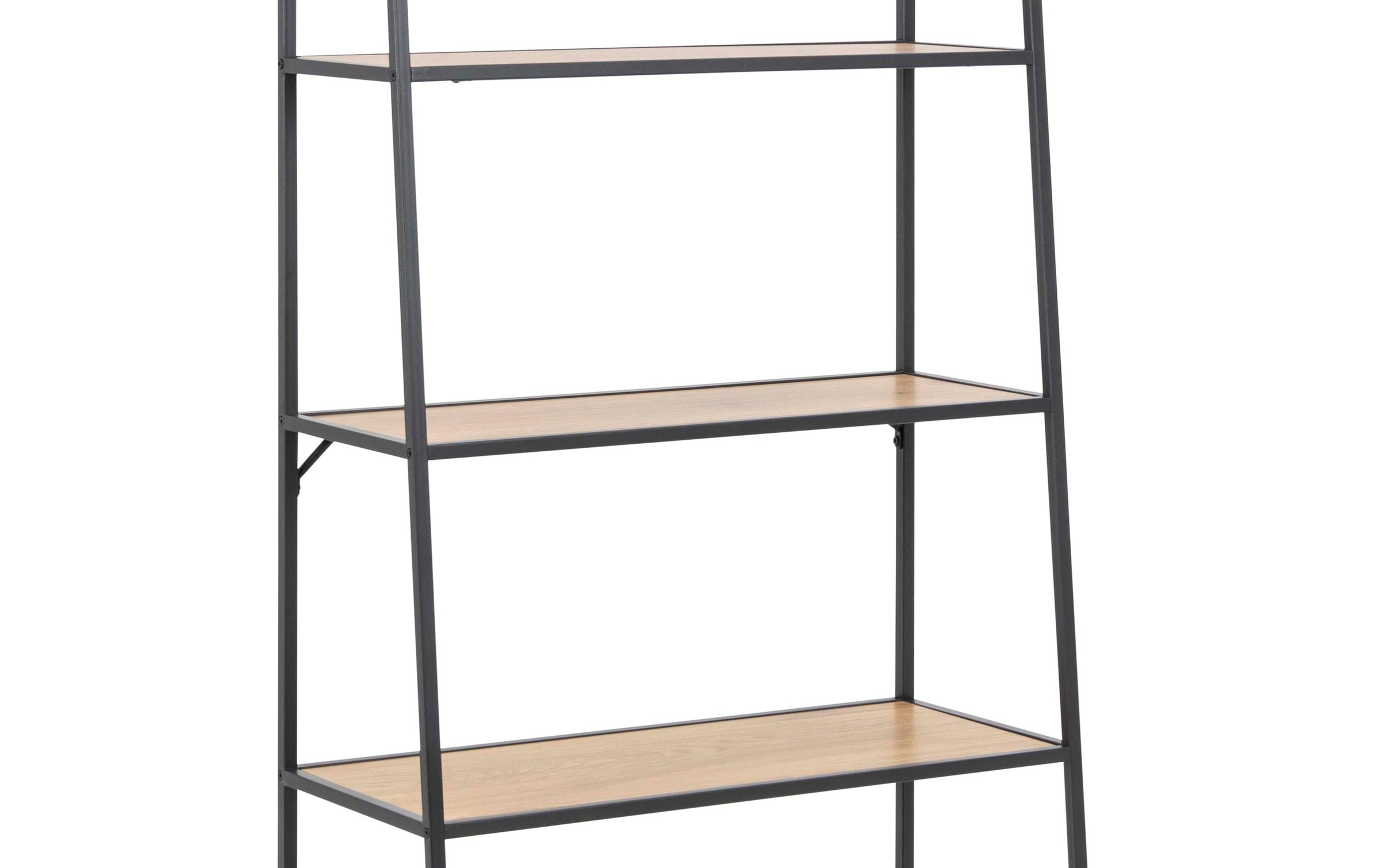 AC Design Regal »Seaford 77 x 36 x 174.5 cm, Eiche/Schwarz matt«