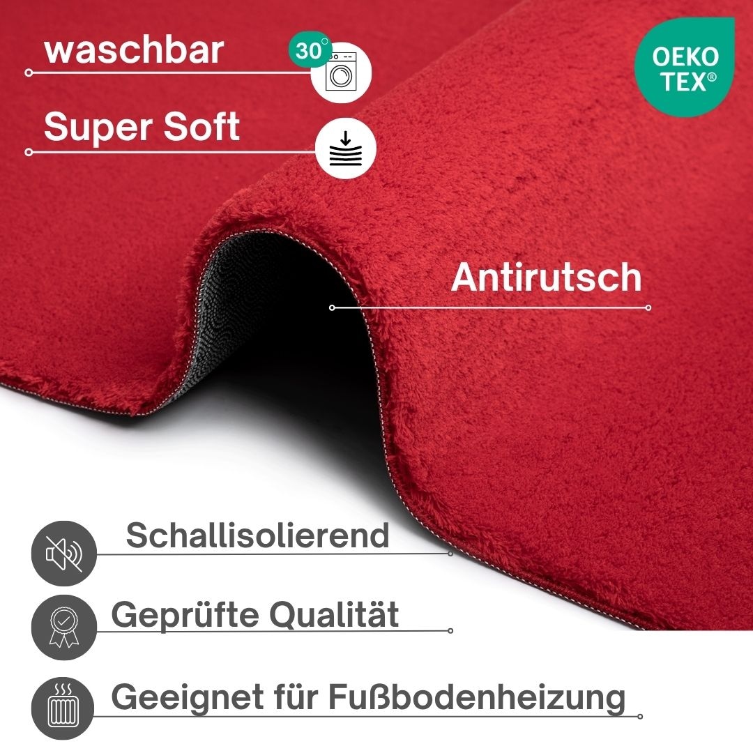my home Teppich »Arabell, Kunstfellteppich«, rechteckig, 16 mm Höhe, flauschig, kuschelig, Felloptik, Anti-Rutsch-Unterseite, Waschbar