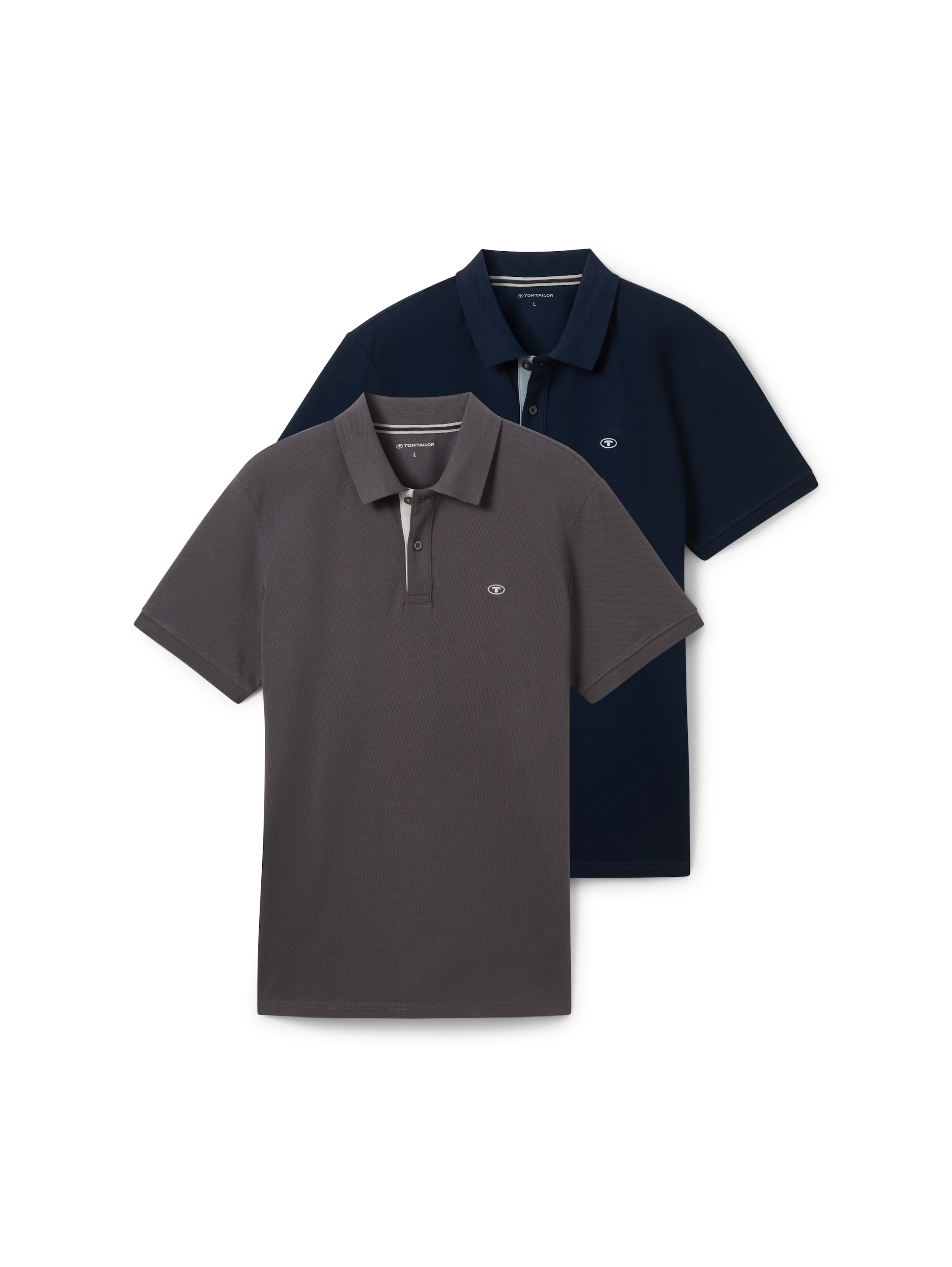 TOM TAILOR Poloshirt Packung, 2 Stk. im Doppelpack
