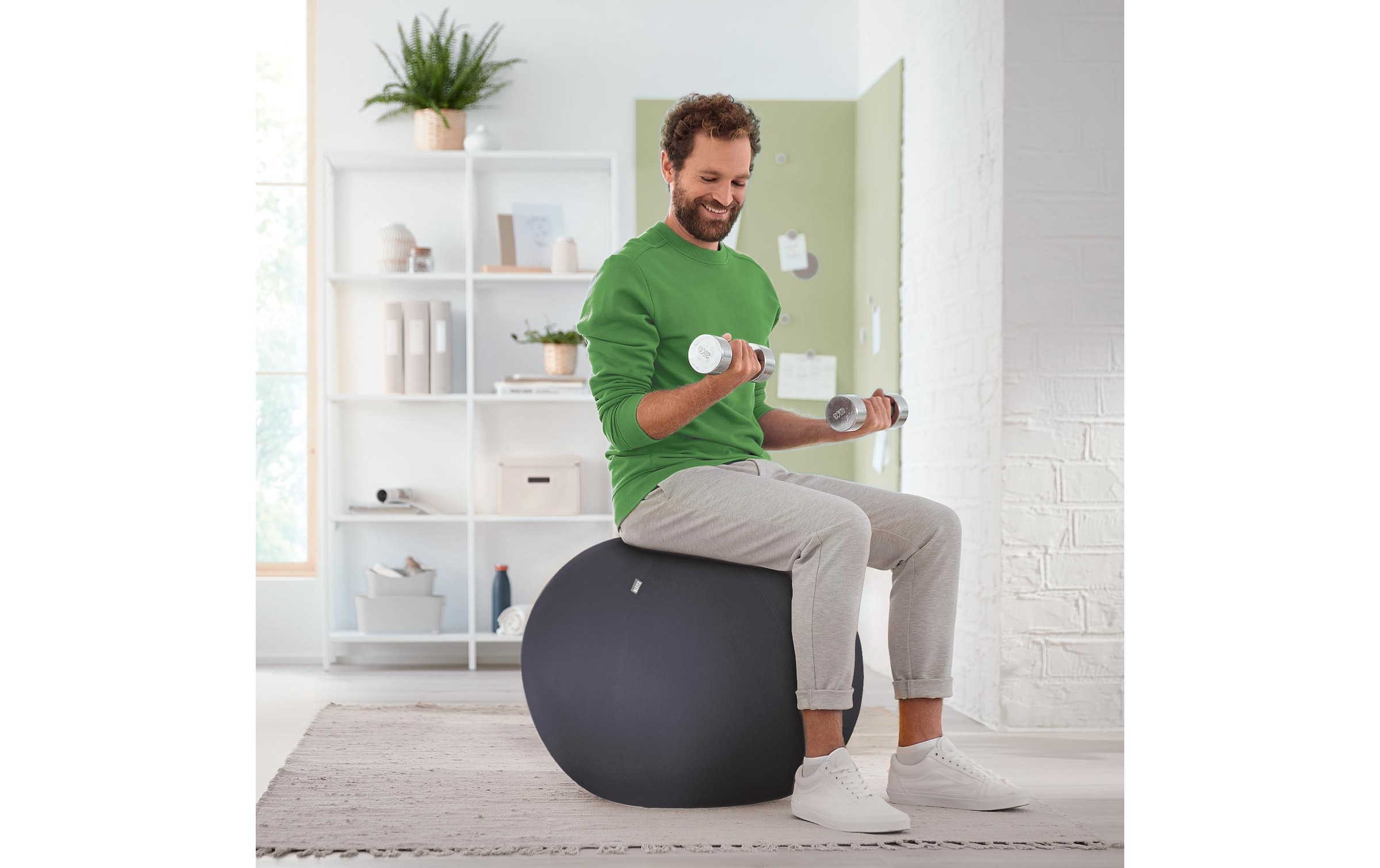 LEITZ Sitzball »Active 55 cm Dunkelgrau«