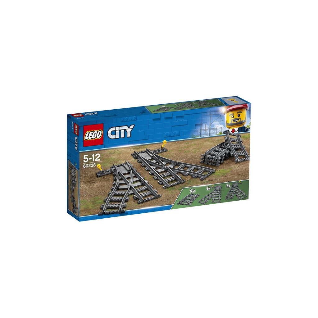 LEGO® Konstruktionsspielsteine »Weichen 60238«