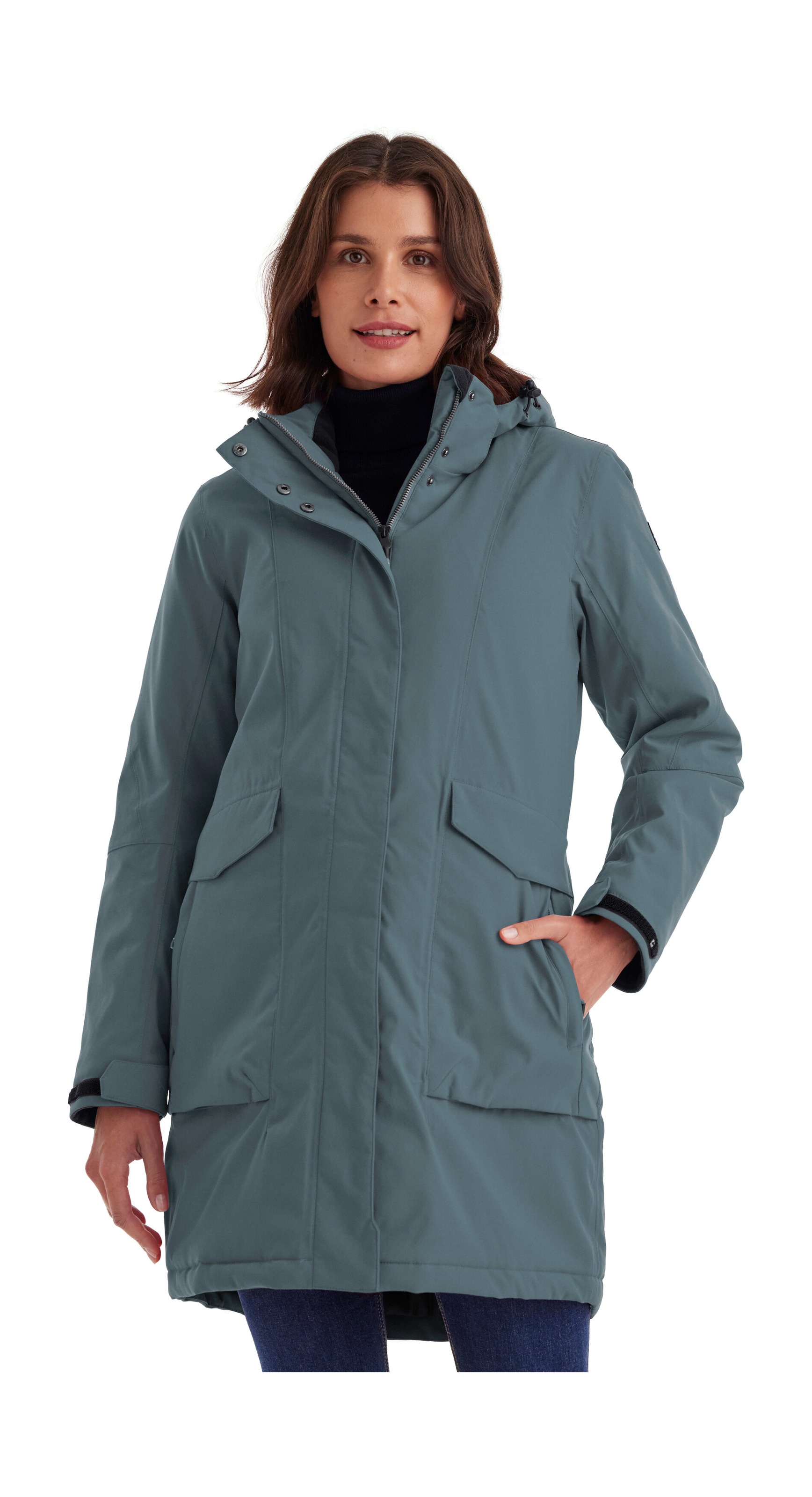 Killtec Parka "Damen Funktionsparka" Wasserdichter, atmungsaktiver Damenparka mit abnehmbarer Kapuze
