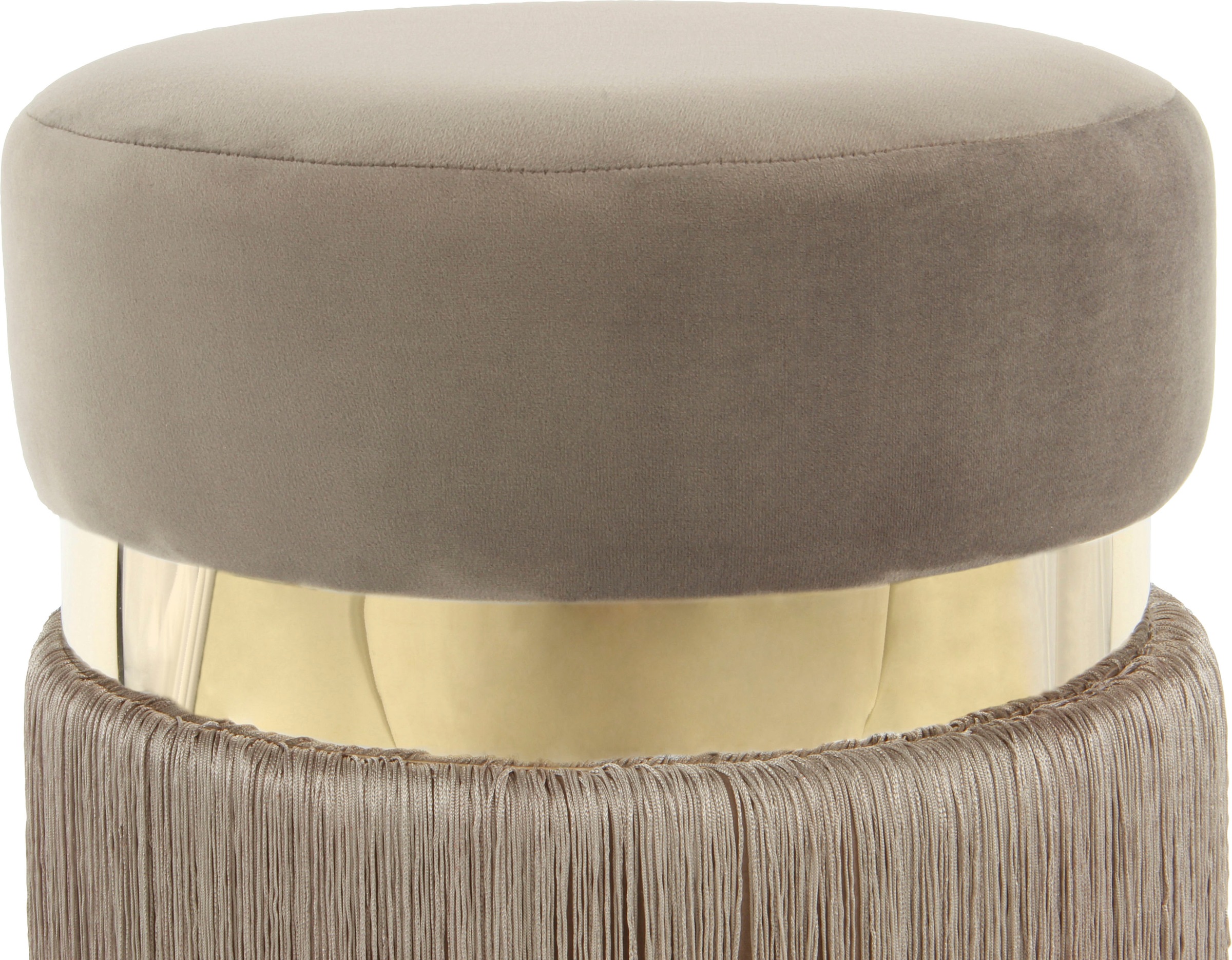 Kayoom Sitzhocker »Hocker Rebecca 925, Sitzpouf in runder Form,mit samtigem Bezug«, (1 St.), pflegeleicht, modern, vielseitig verwendbar, Sitzfläche gepolstert