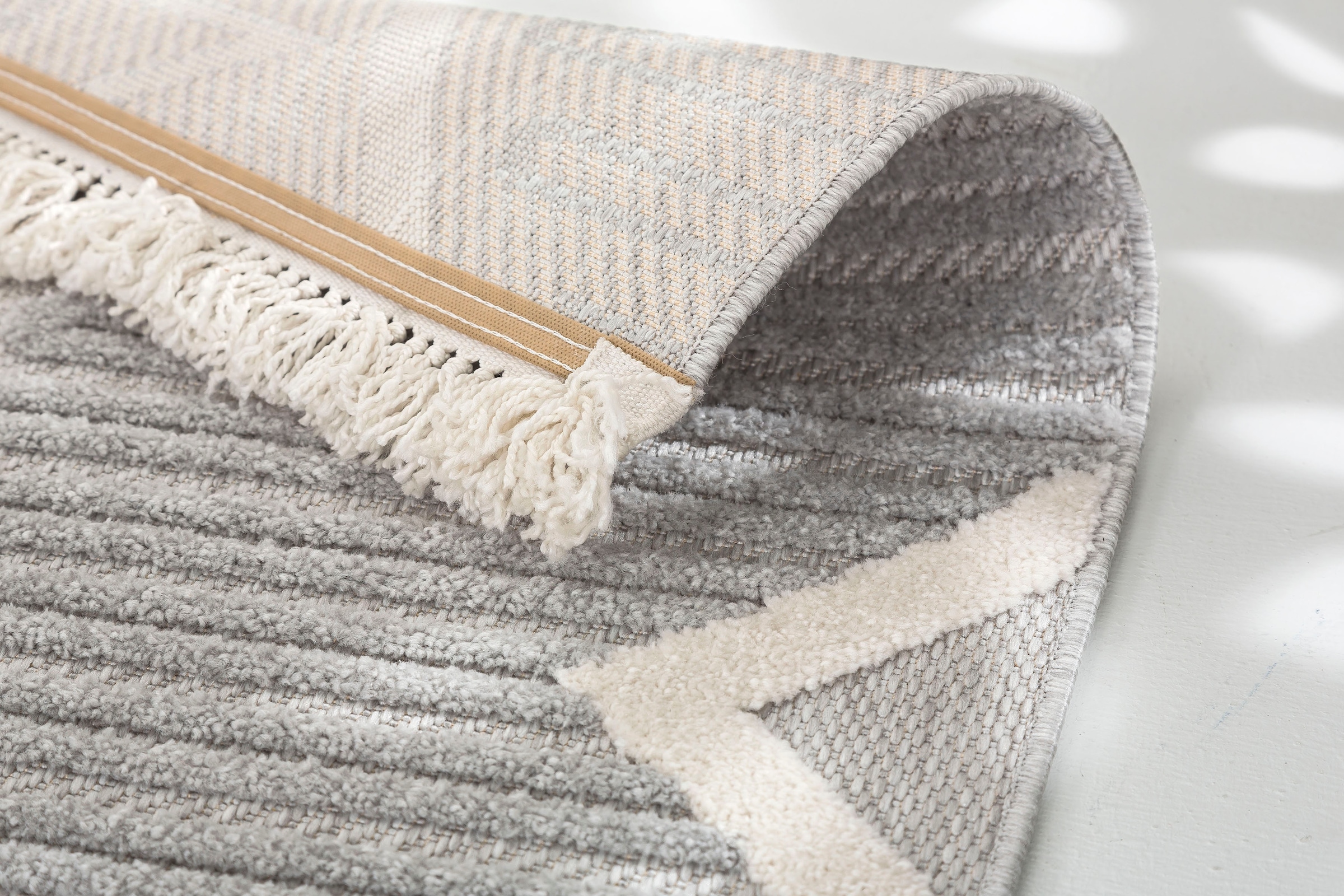 SCHÖNER WOHNEN-Kollektion Teppich »Summer 6352«, rechteckig, 6 mm Höhe, In- und Outdoor geeignet, Hoch Tief Struktur, Robuster Teppich