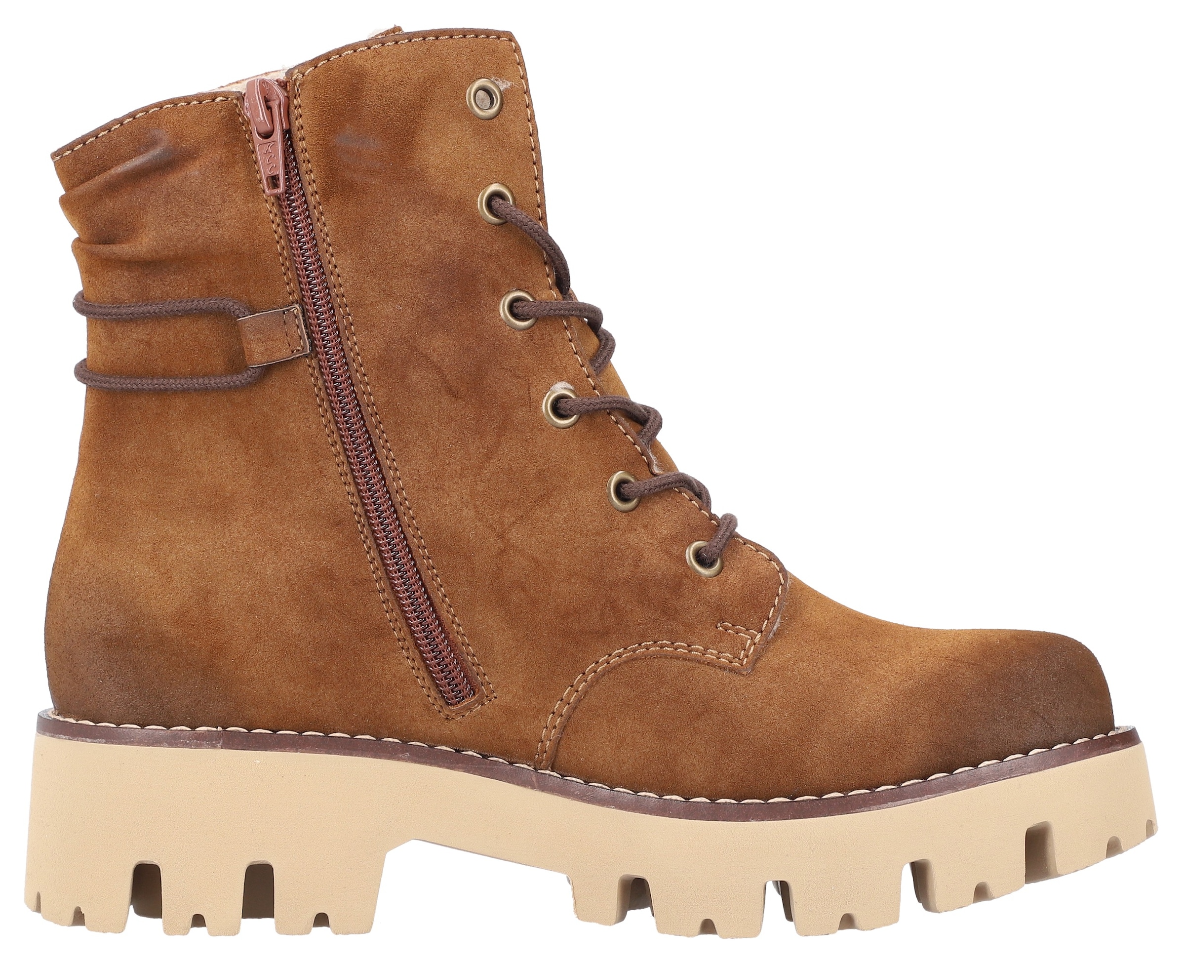 Rieker Winterstiefelette, Schnürboots, Winterboots, Profilsohle, mit Innenreissverschluss