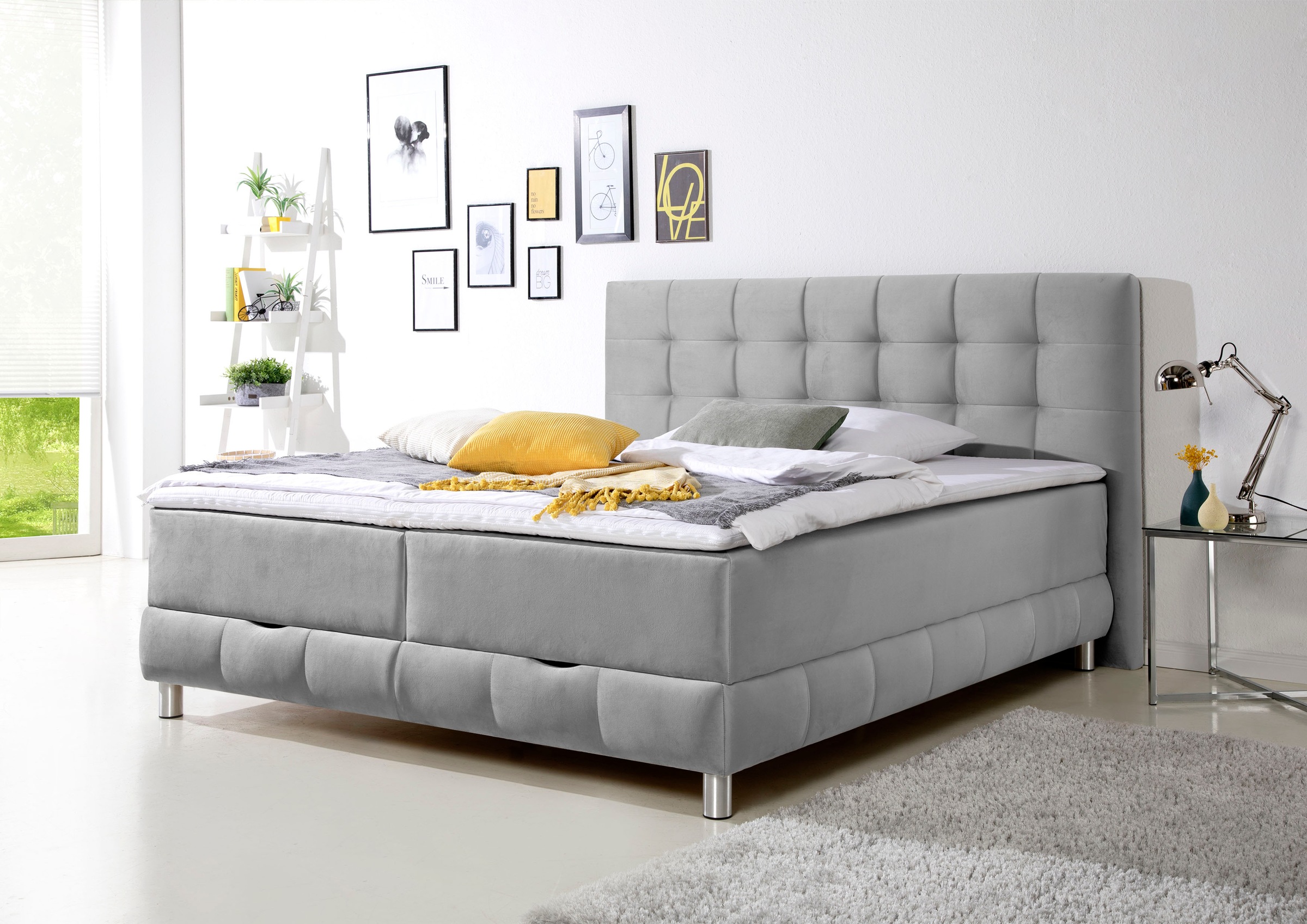 INOSIGN Boxbett »Vaasa«, inkl. Bettkasten & Topper, XXL-Ausführung, Überlänge 220 cm
