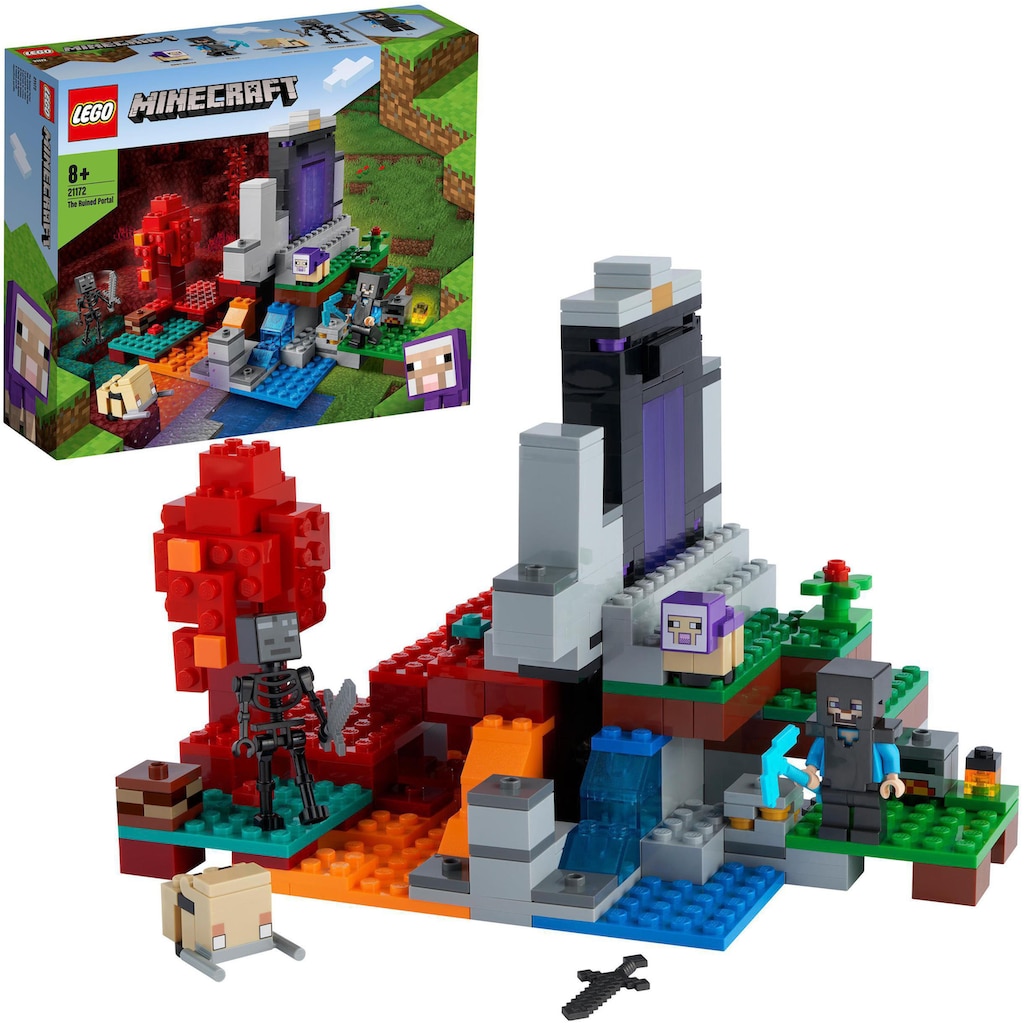 LEGO® Konstruktionsspielsteine »Das zerstörte Portal (21172), LEGO® Minecraft™«, (316 St.)