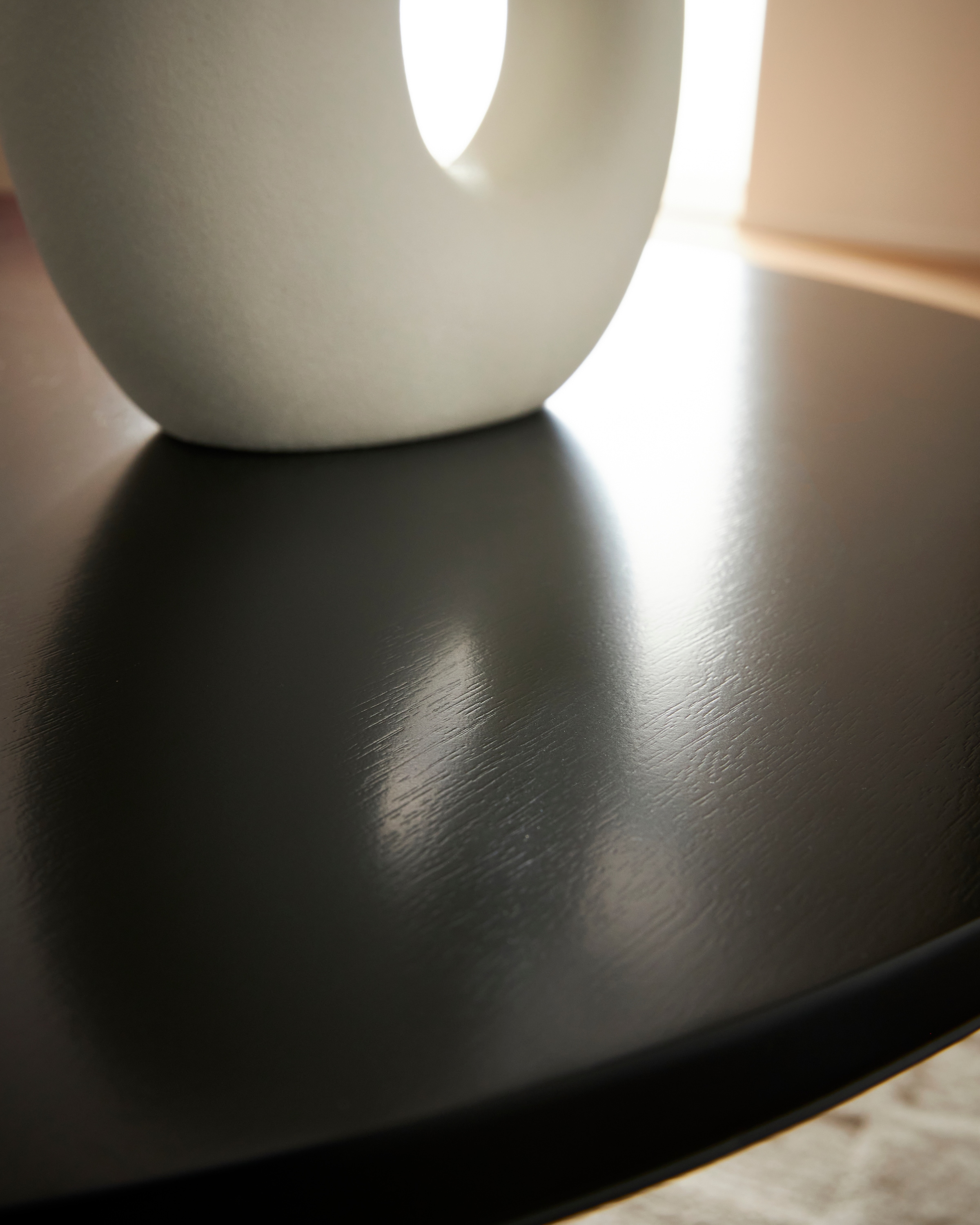 LeGer Home by Lena Gercke Couchtisch »NADYA«, aus schwarzen MDF Holz, zylinderförmiger Fuss