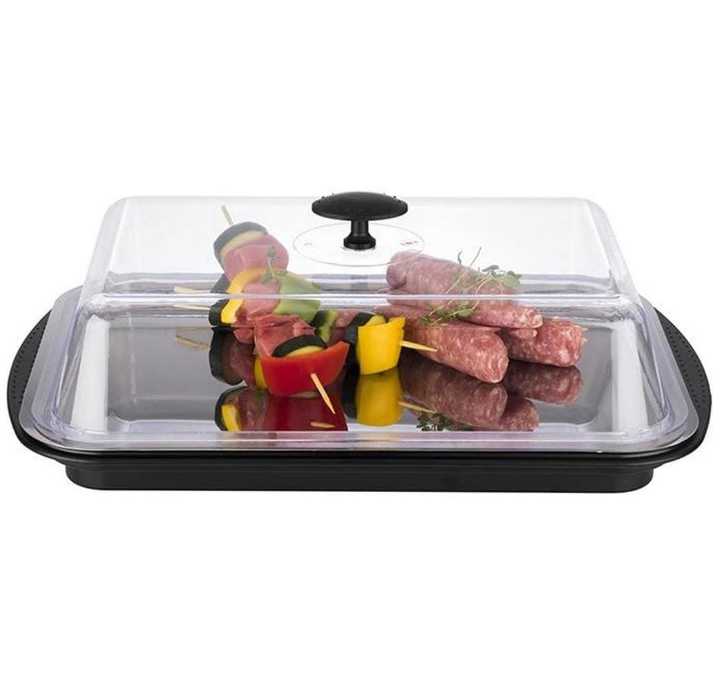 APS Thermo Tablett-Set, eckig, schwarz/transparent