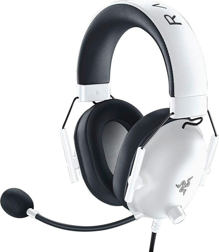 RAZER Gaming-Headset "BlackShark V2 X - Weiss" Mikrofon abnehmbar Rauschunterdrückung