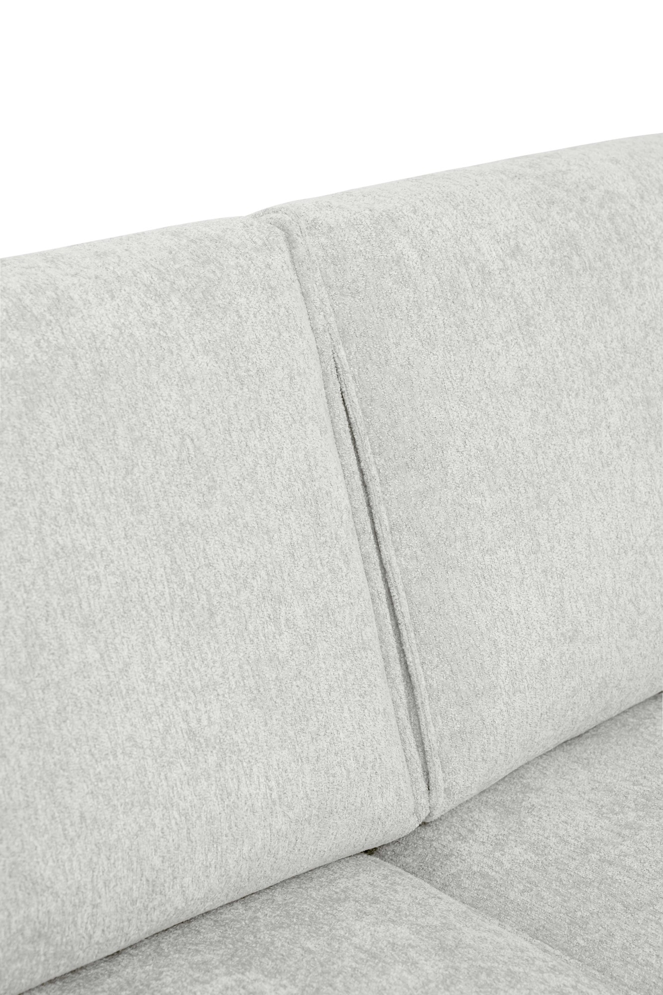 Places of Style 3-Sitzer »3er Sofa Oland, Struktur, Flachgewebe, Luxus-Microfaser, Boucle«, 224 cm, Wellenunterfederung, Skandi-Design, Metallfüsse