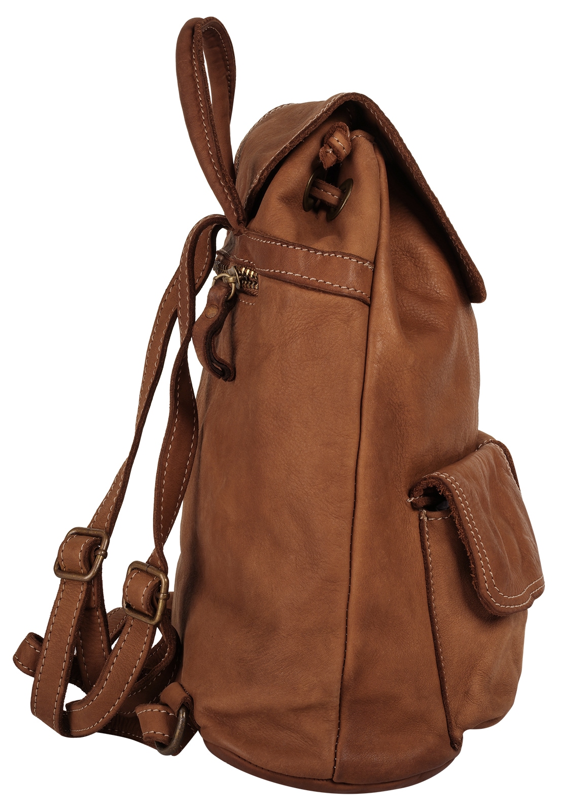 Cluty Cityrucksack, echt Leder, Made in Italy