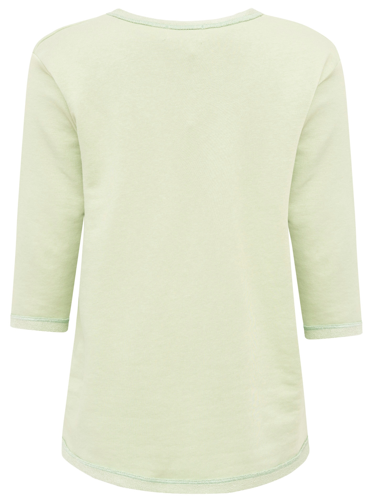 Zwillingsherz Langarmshirt »"Smile"«, 3/4-Arm, Rundhalsausschnitt, Stickerei