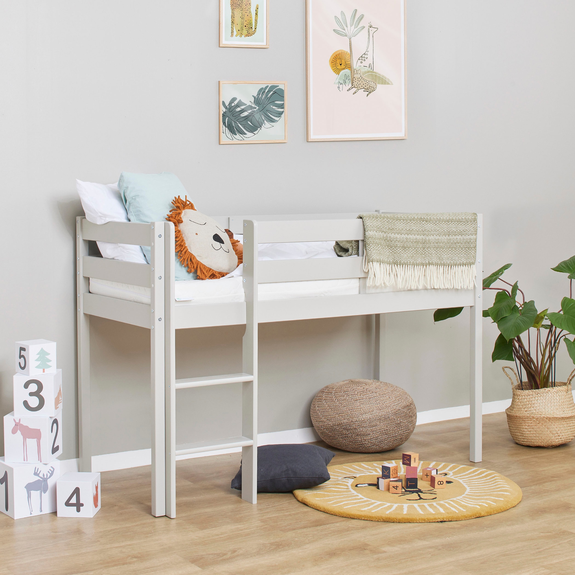 Hoppekids Spielbett »ECO COMFORT, Hochbett, in 2 Einzelbetten teilbar«, Höhe 72cm, Farbe & Grösse & Matratze