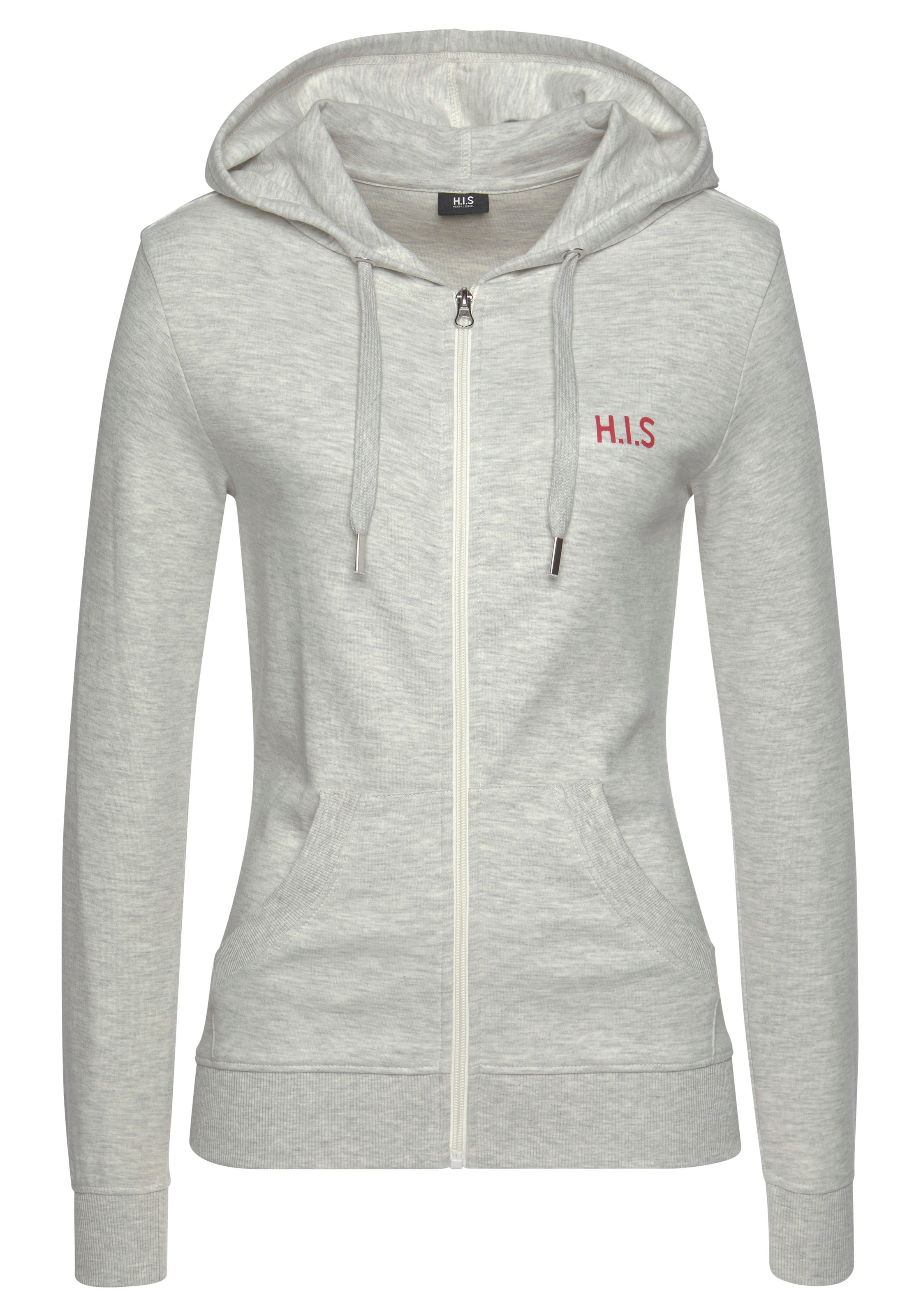 H.I.S Kapuzensweatjacke, Loungejacke mit Kapuze und seitlichen Taschen, Loungewear