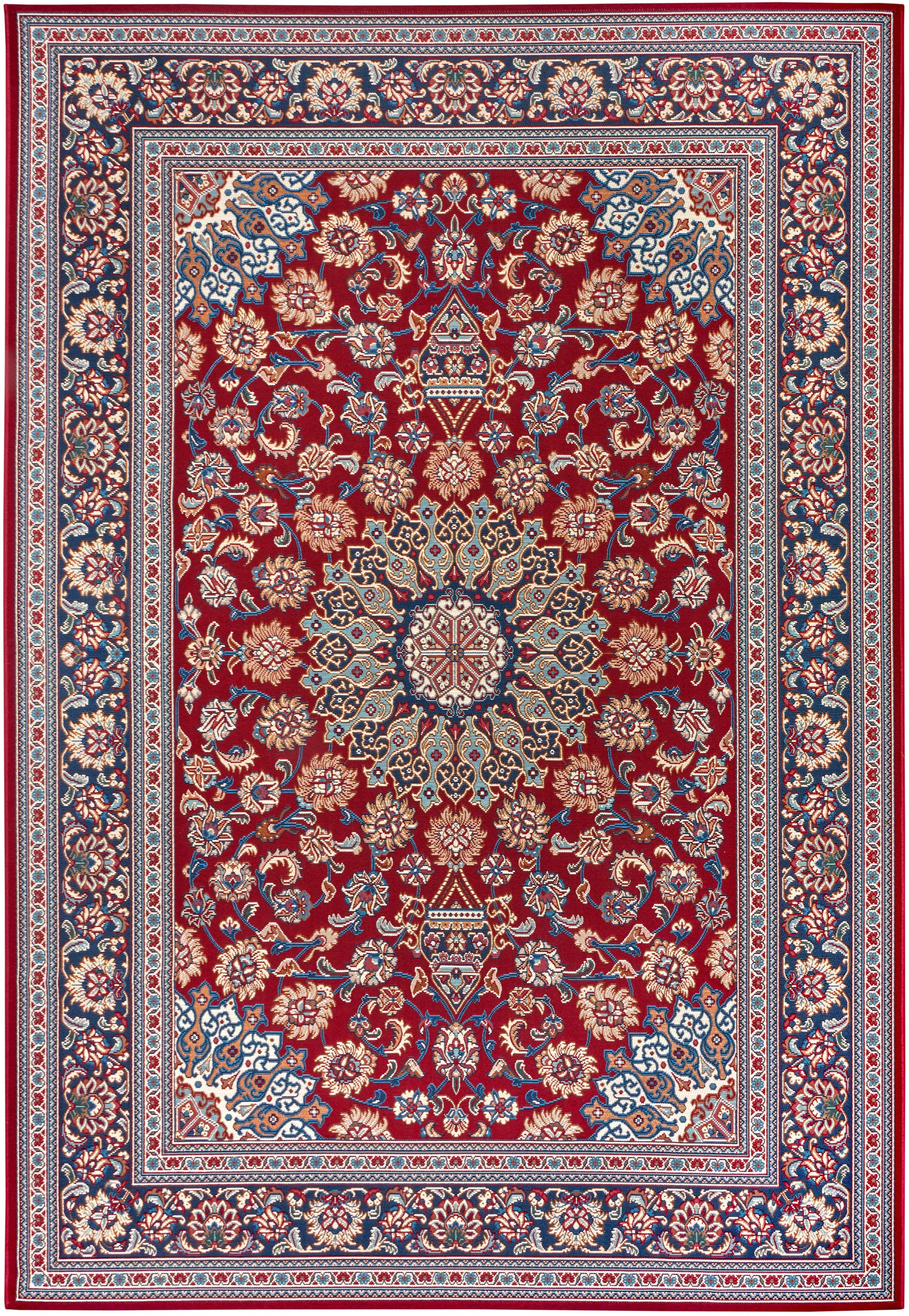 THE RUGS Kadi Indoor Outdoor Rug & Runner Flatweave Weather Resistant Rug in Red | Size: 80cm x 165cm