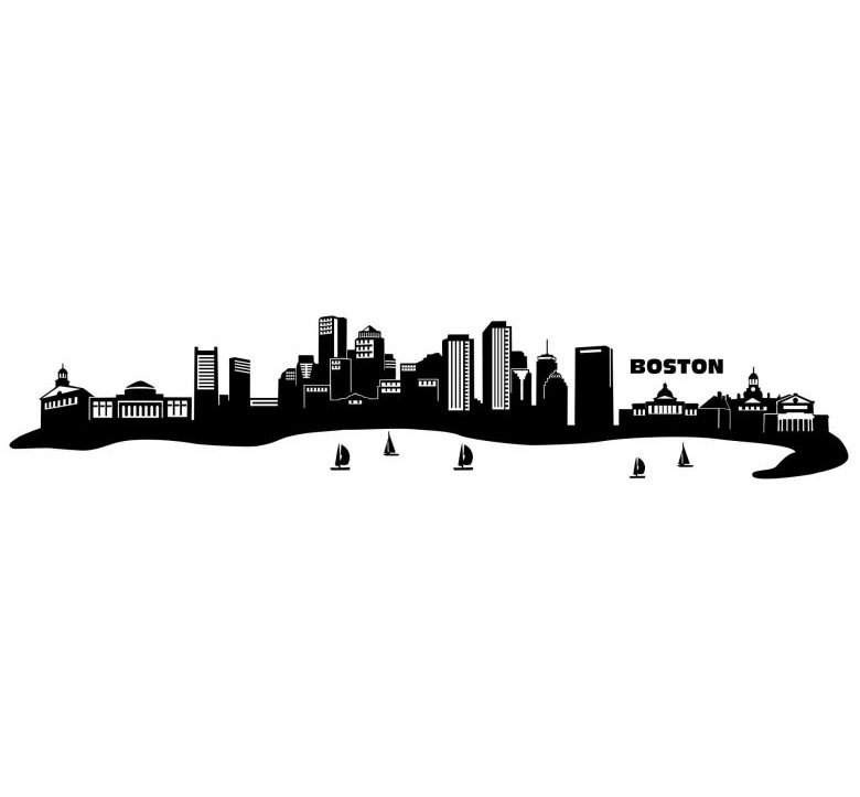 Boston | Stadt (1 St.) 120cm«, Jelmoli-Versand online »XXL Wall-Art Wandtattoo kaufen Skyline