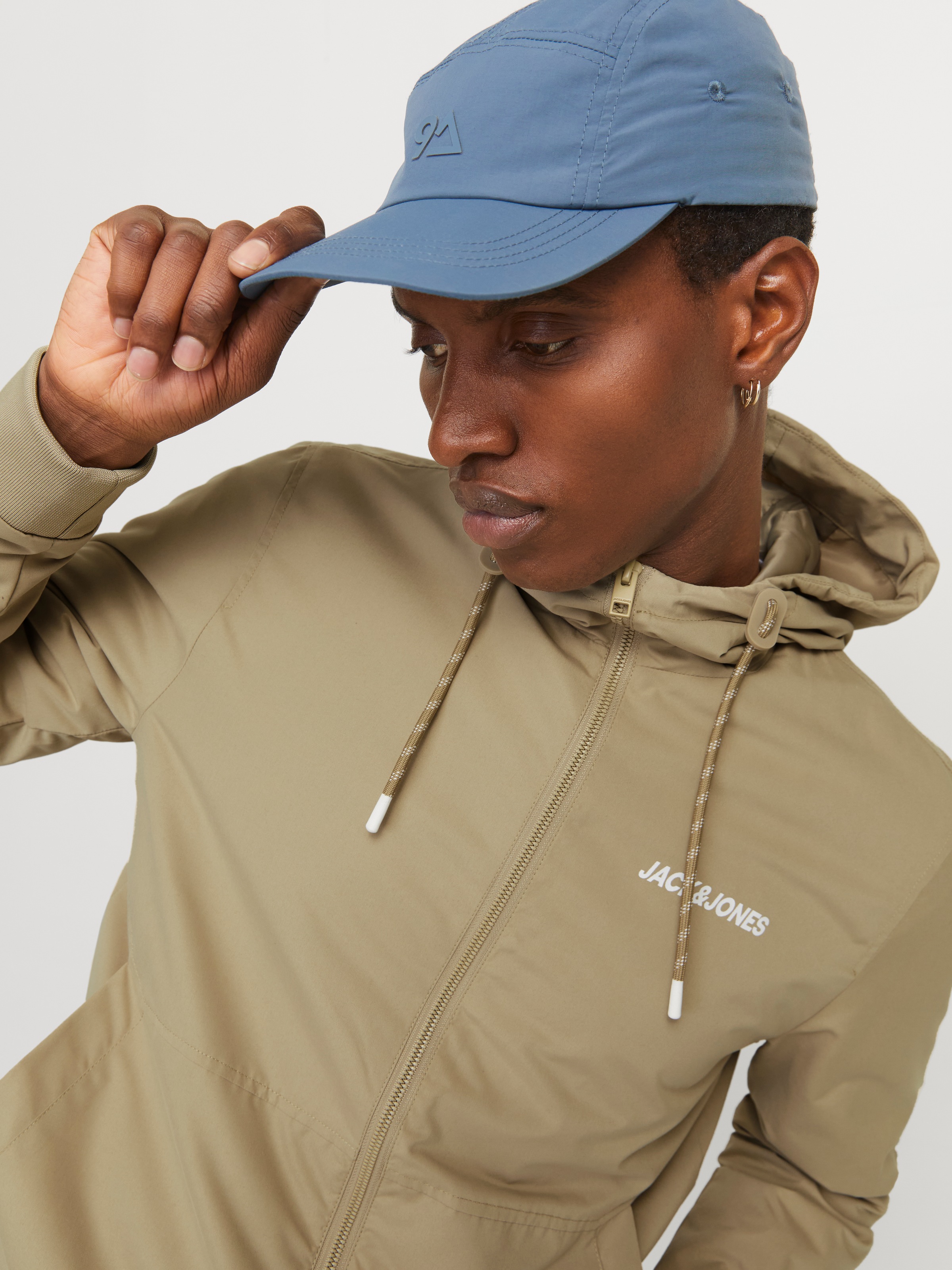 Jack & Jones Blouson »JJERUSH HOOD BOMBER NOOS«, mit Kapuze, mit Logo Schriftzug