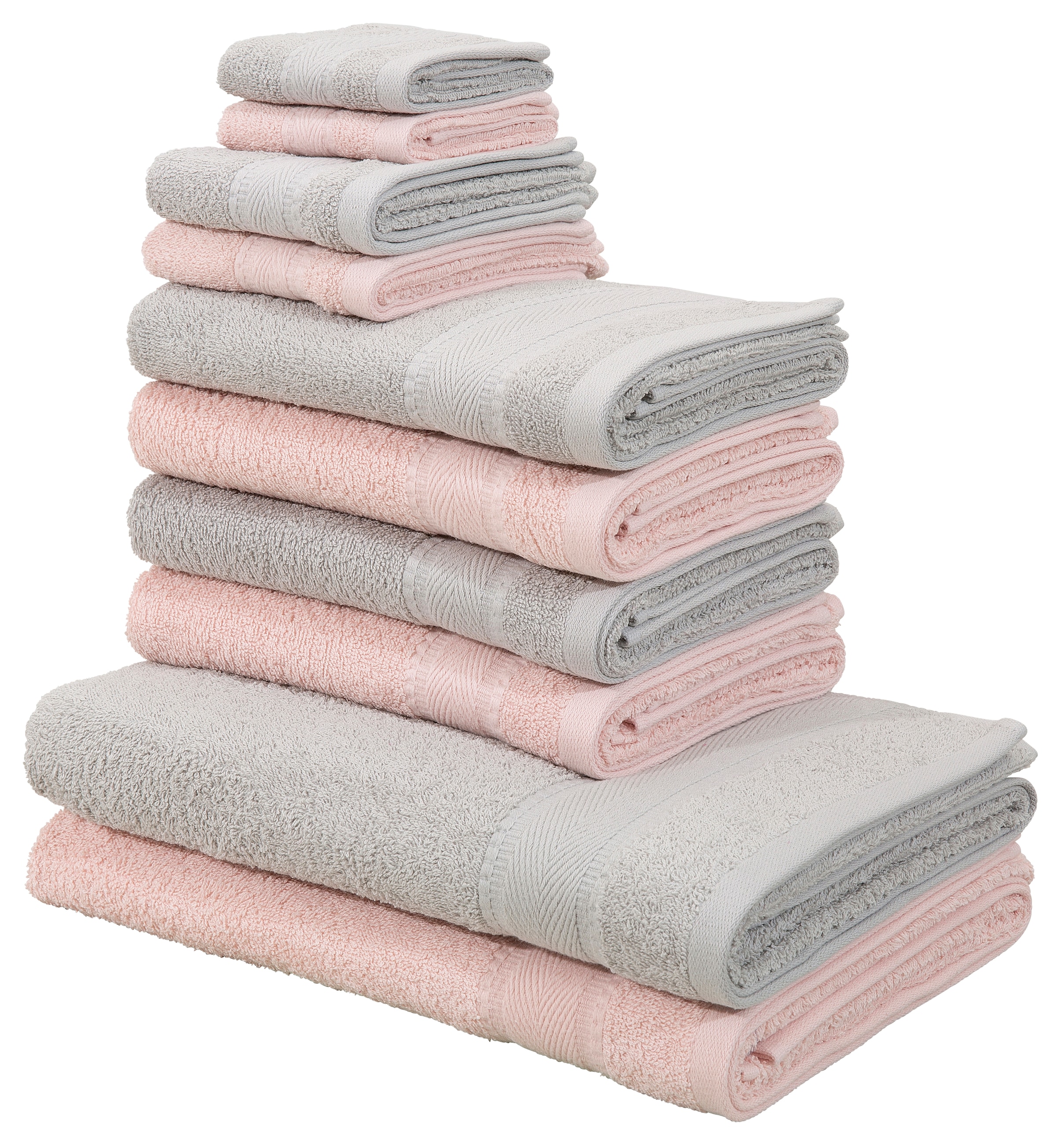 my home Handtuch Set »Afri«, Set, 10 tlg., Walkfrottee, Handtücher aus 100%  Baumwolle, weich, mit Bordüre online shoppen | Jelmoli-Versand | Handtuch-Sets